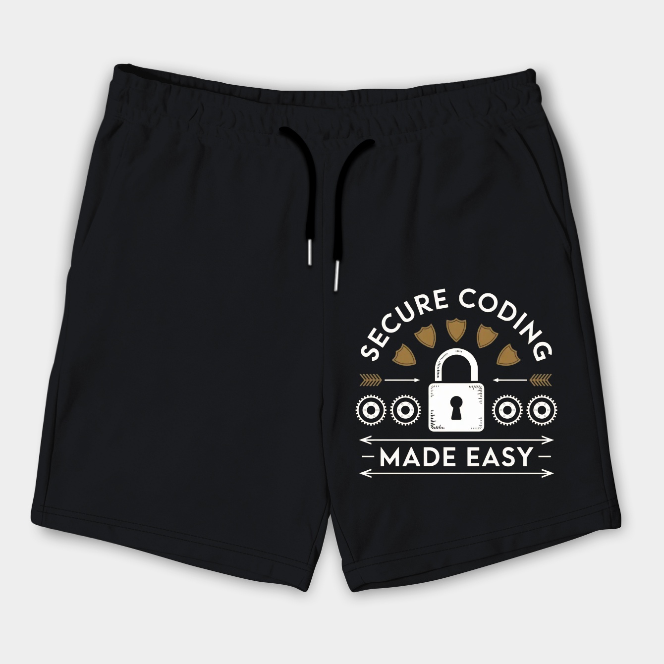Secure Coding Retro Shield Badge Men's Shorts