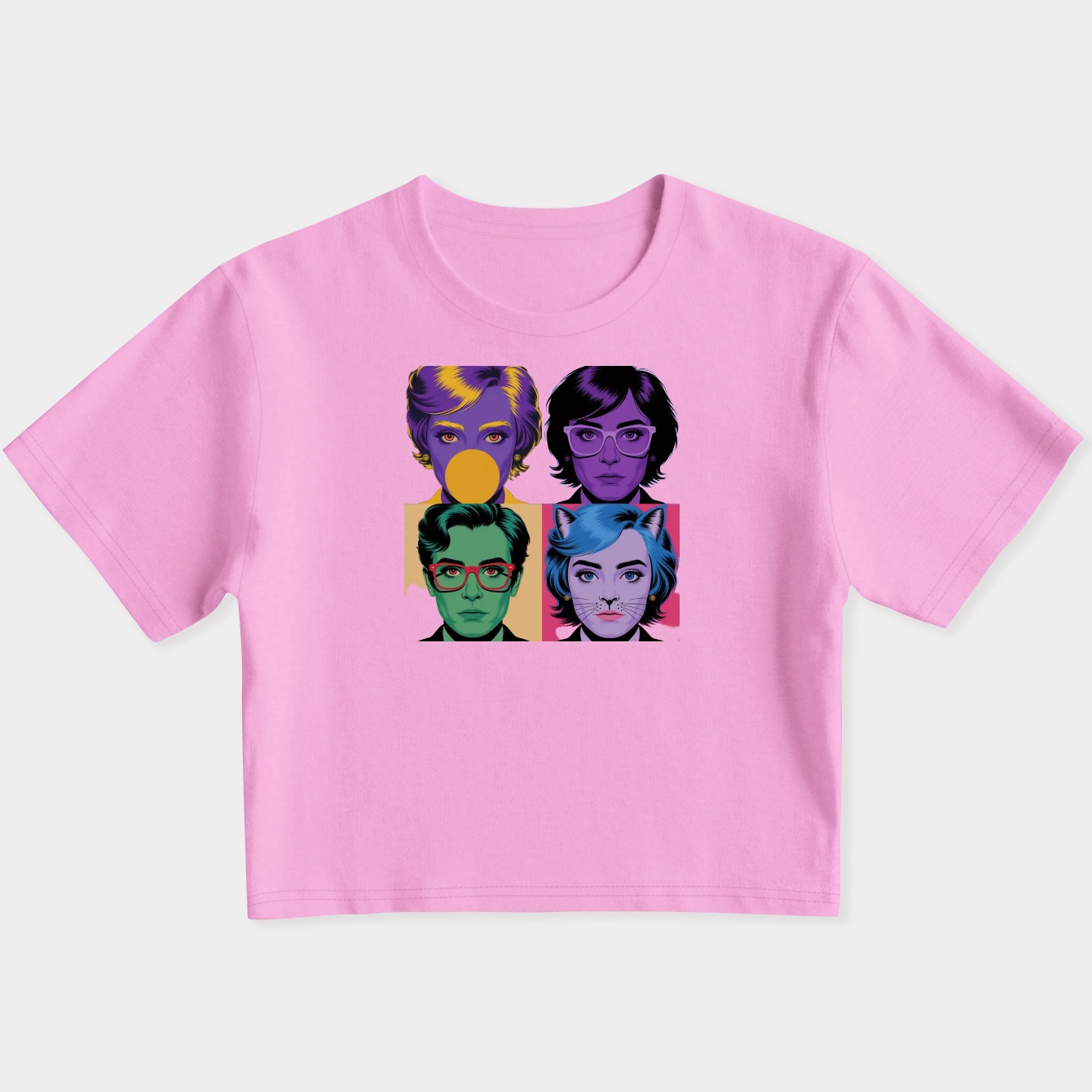 Dandadan Anime Eyes Panel Women's Slim Fit Baby Tee