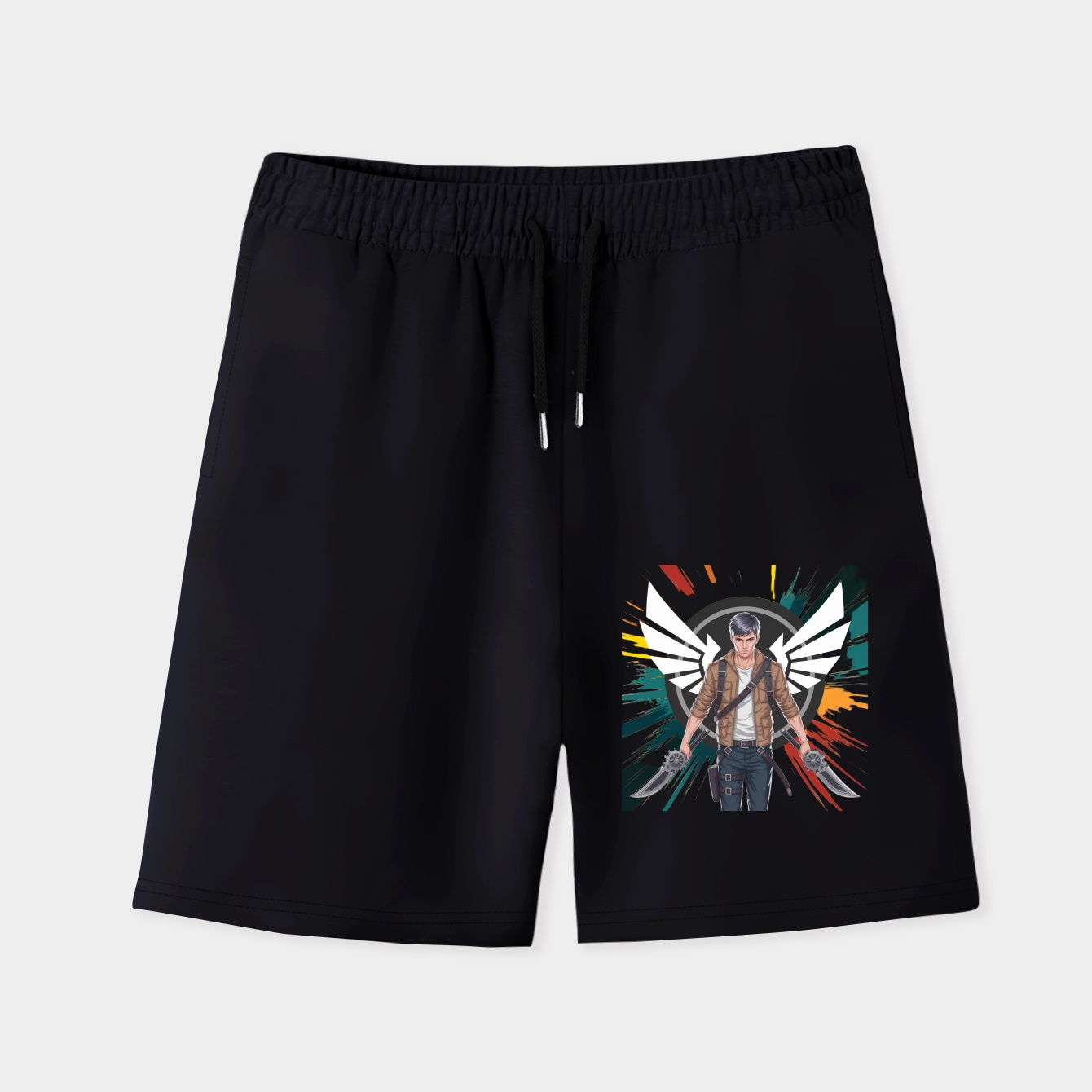 Levi Ackerman Dynamic Splash Men's Quick-Dry Athletic Shorts