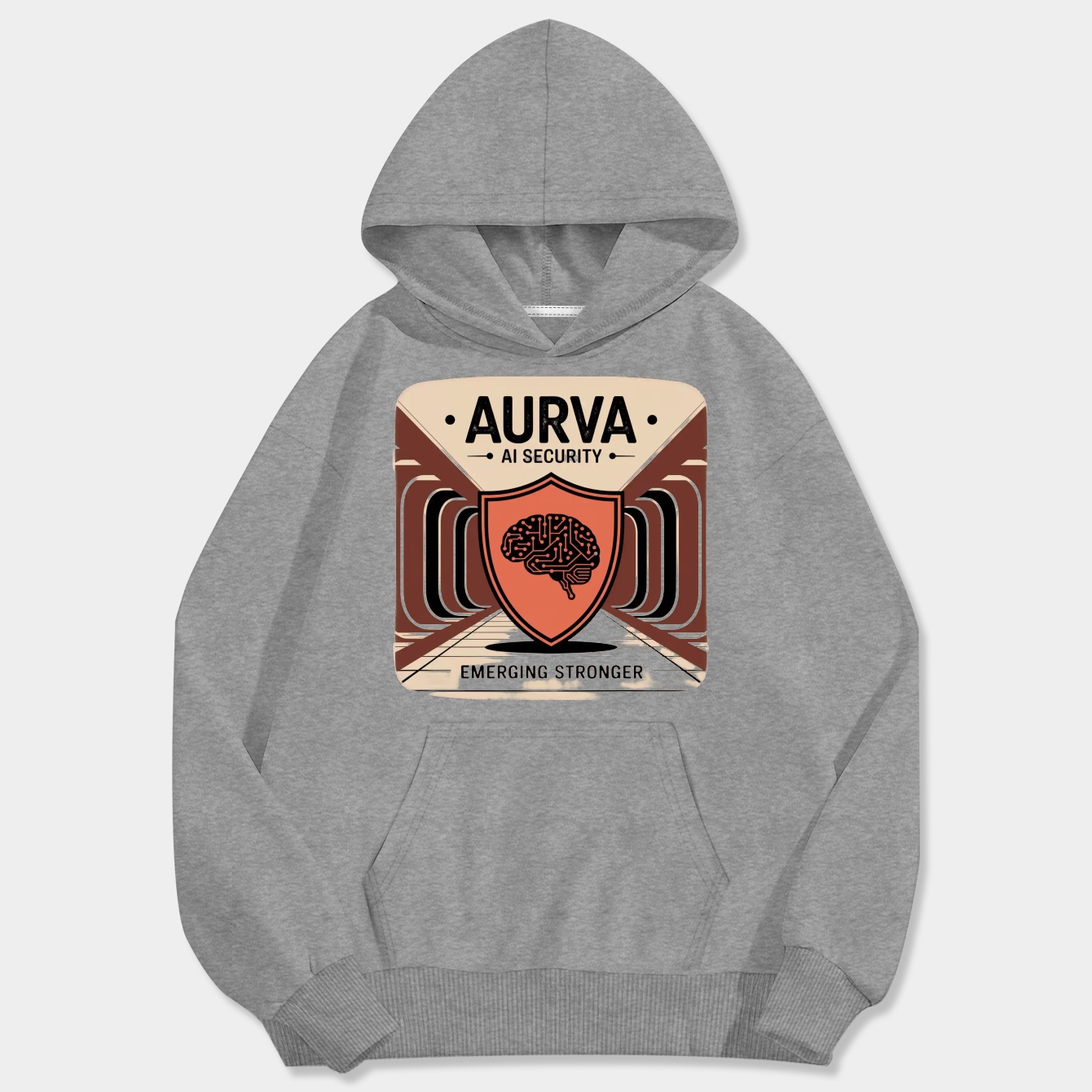 Aurva AI Shield: Emerging Stronger Men's Big & Tall Hoodie