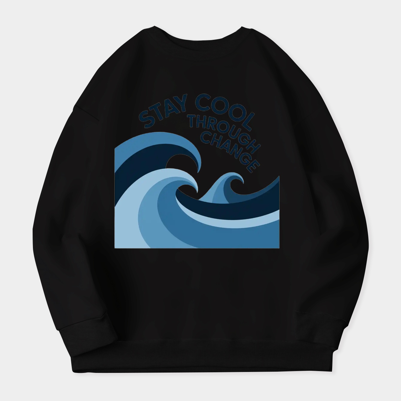 Stay Cool Through Change Waves Women's Plus Size Sweatshirt