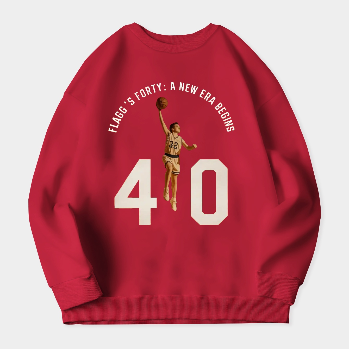 Flagg’s Forty Vintage Basketball Milestone Women's Plus Size Sweatshirt