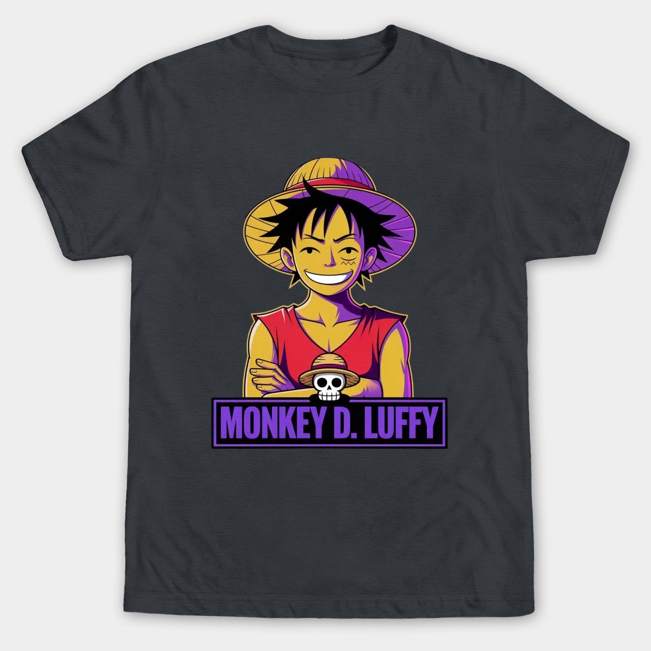 WPAP Monkey D Luffy Men's Big & Tall T-shirt