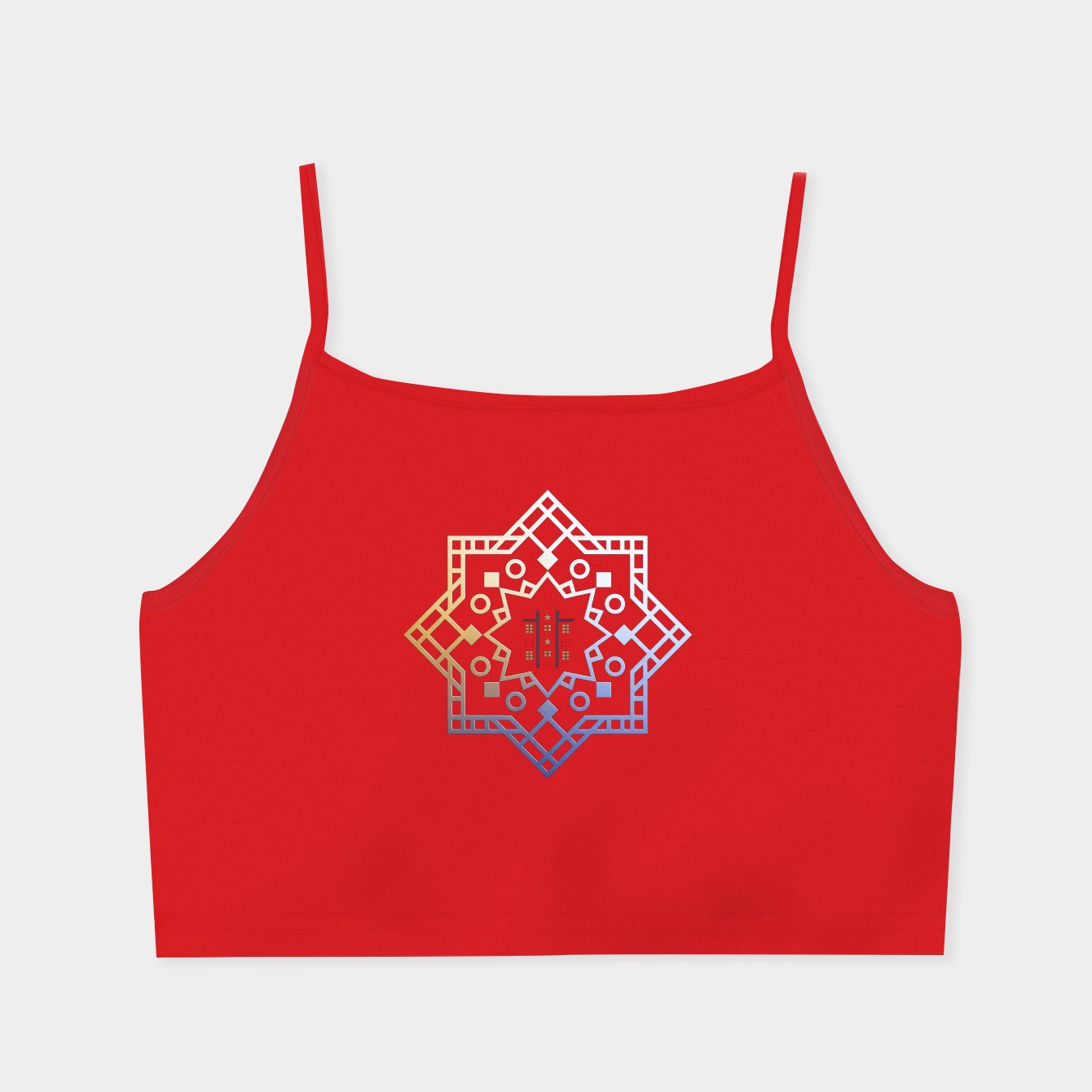 Haunted Hotel Geometric Emblem Women's  Spaghetti Strap Tank Top