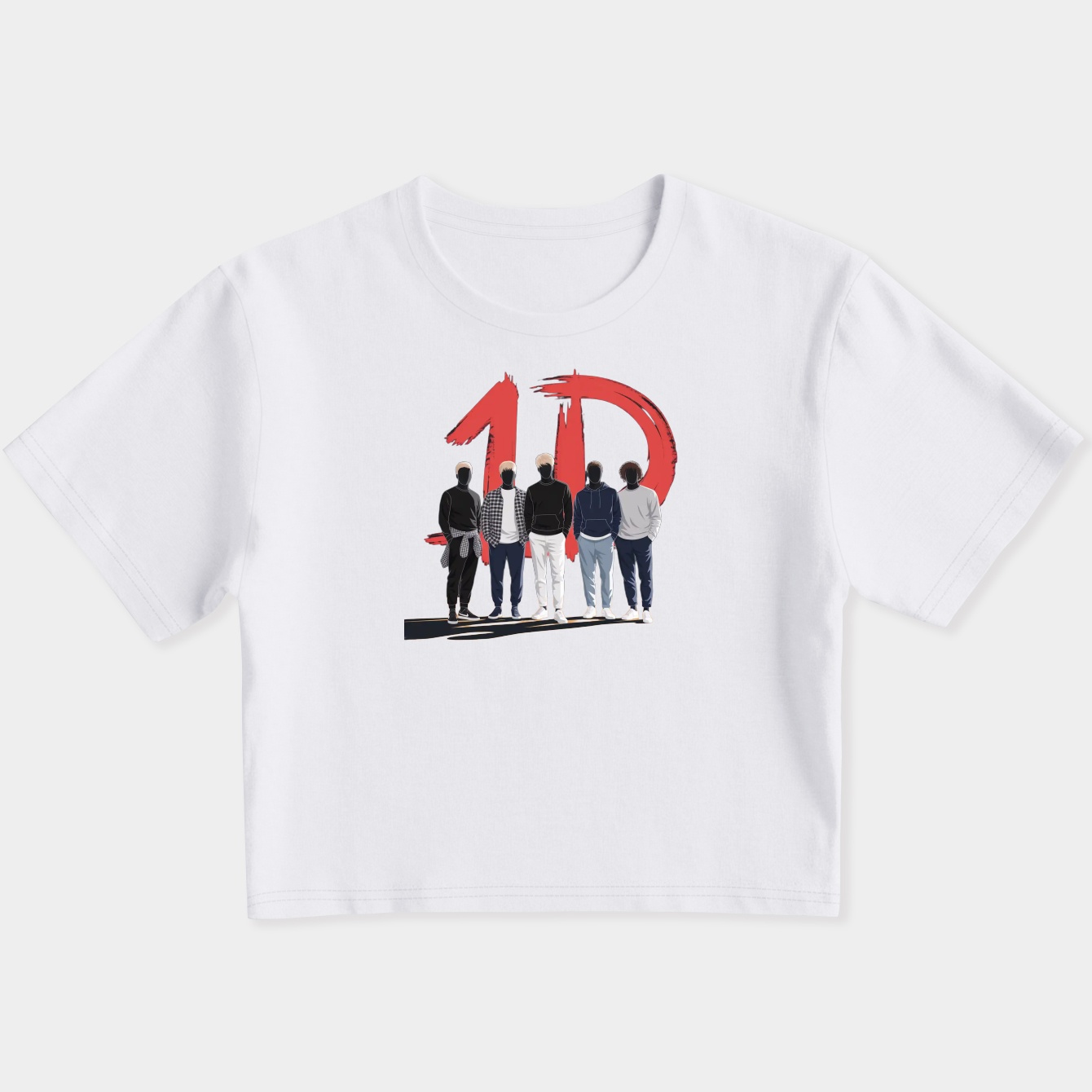 One Direction Women's Slim Fit Baby Tee