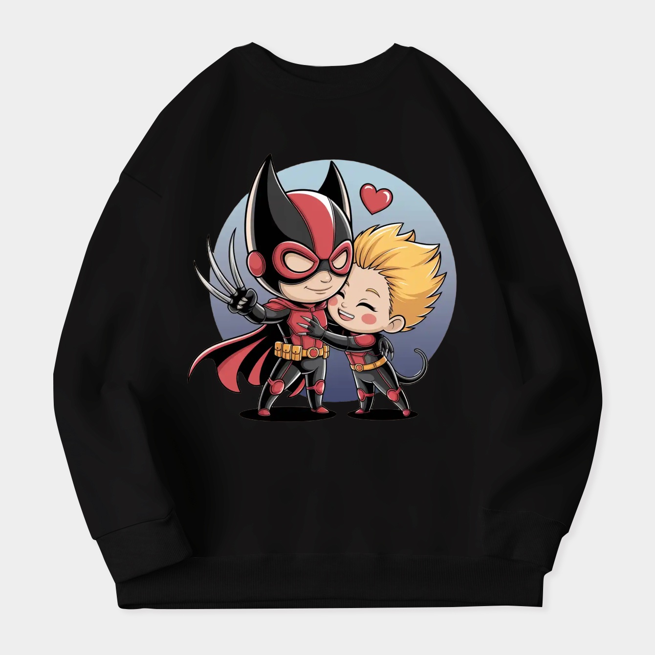 Mini Deadpool and Friend Wolverine Women's Crewneck Sweatshirt