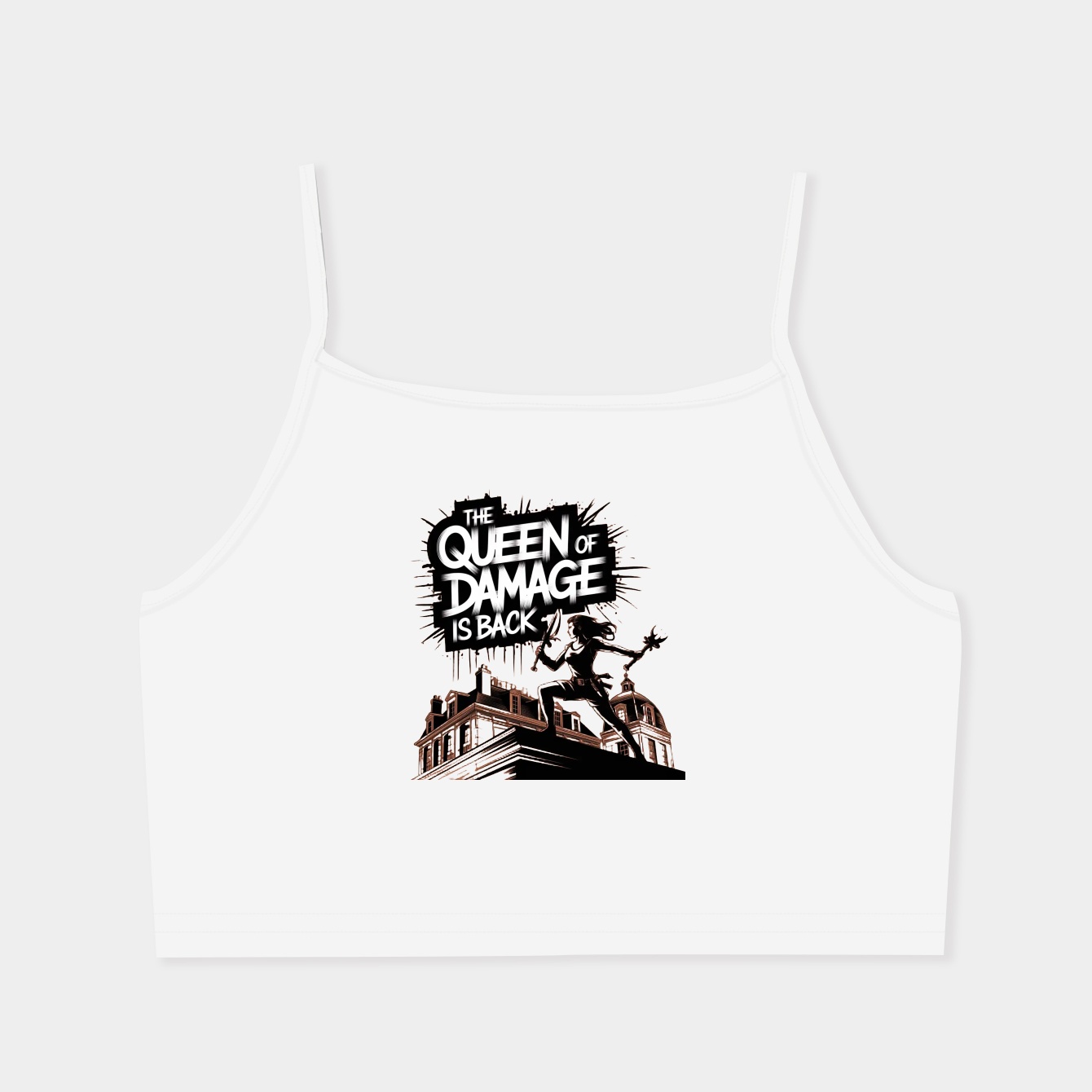 Queen of Damage Graffiti Reign Women's  Spaghetti Strap Tank Top