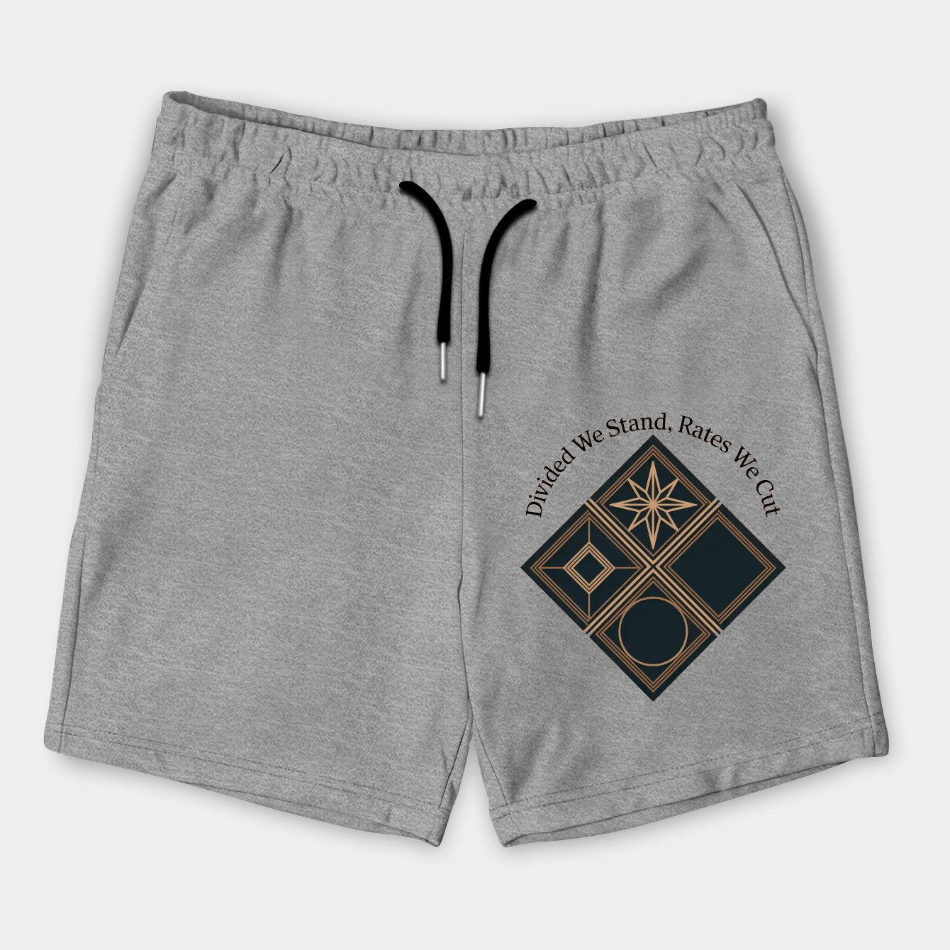 Divided We Stand Geometric Unity Men's Shorts