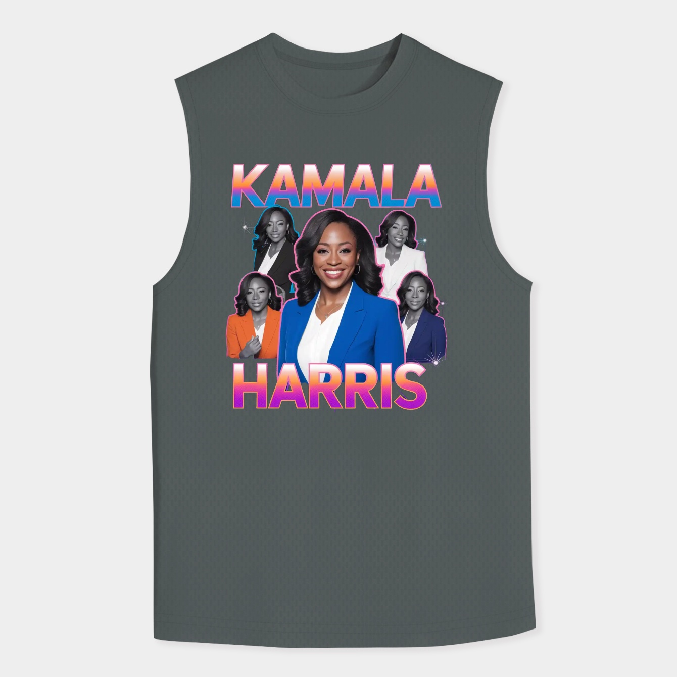 Vintage 90s Kamala Harris 47th President USA America 2024 Election Men Woman Kids Men's Big & Tall Tank Top