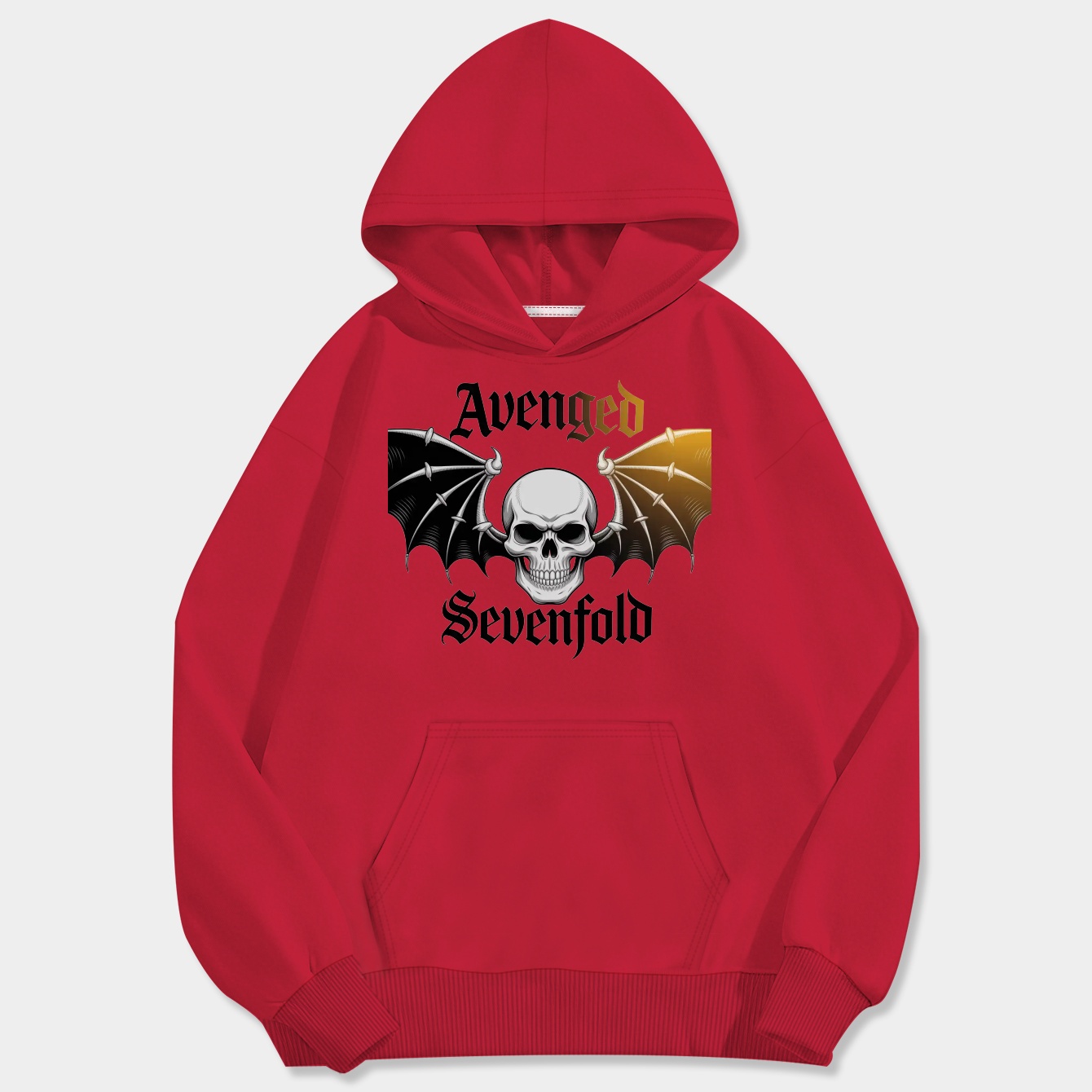 Bat Wing Skull Men's Big & Tall Hoodie