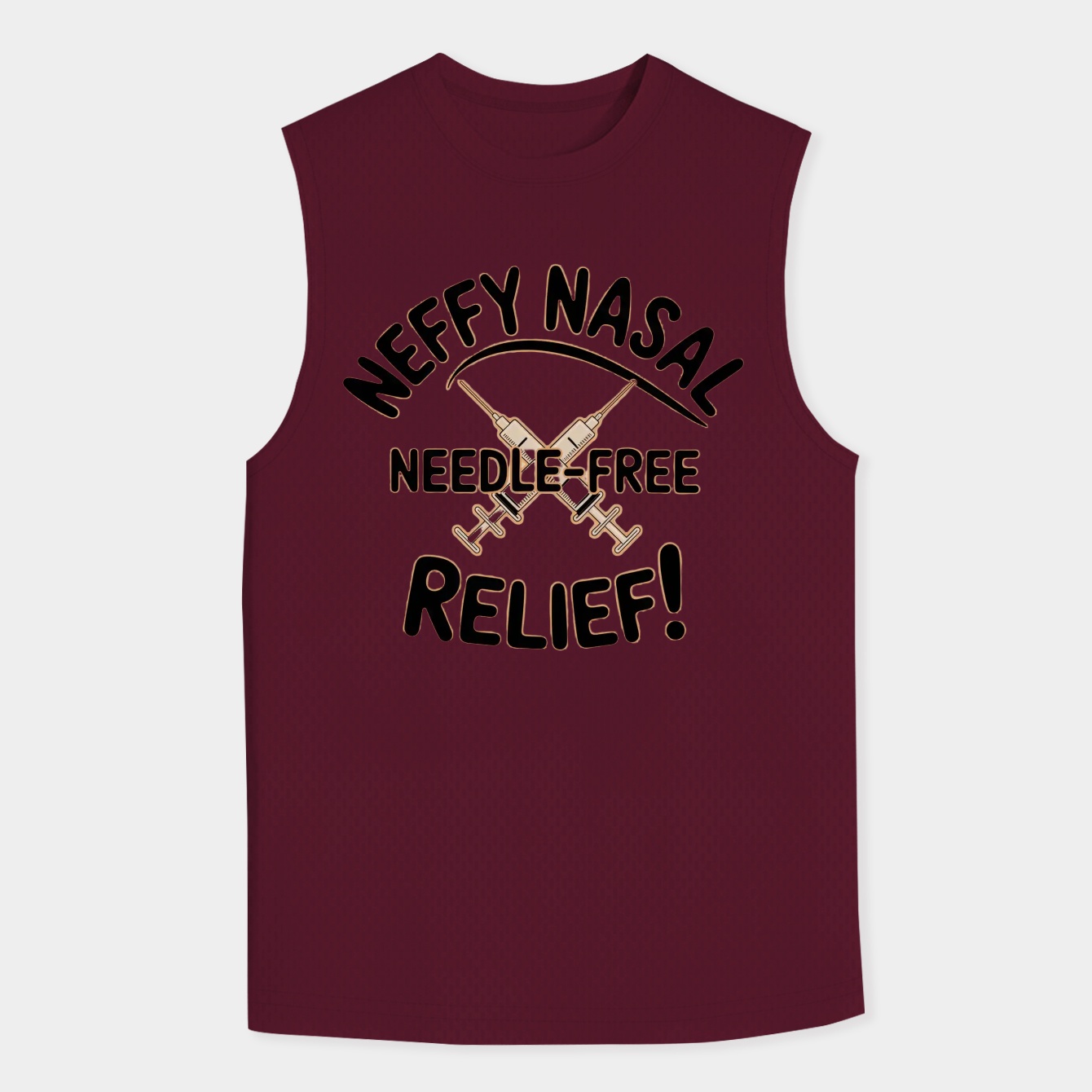 Needle-Free Relief Bold Statement Men's Big & Tall Tank Top