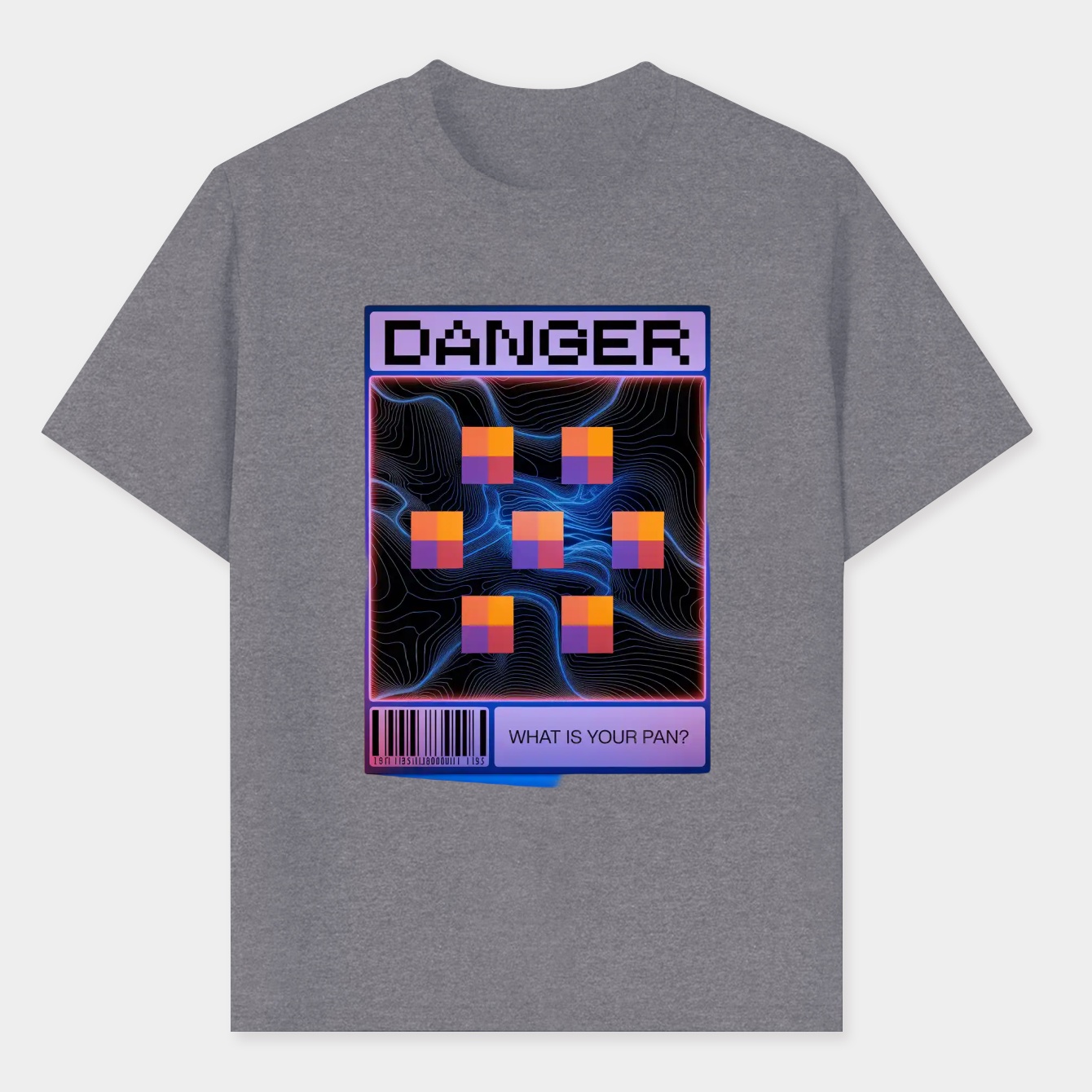 Minecraft Danger Map Design Men's T-Shirt