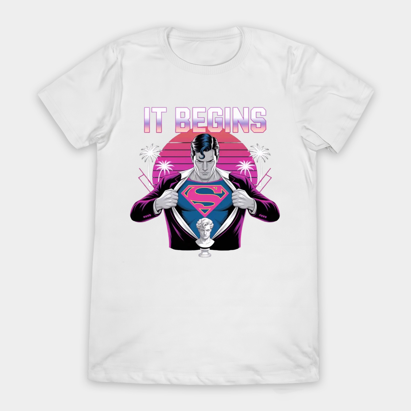 It Begins: Vaporwave Superman Reveal Women's T-Shirt