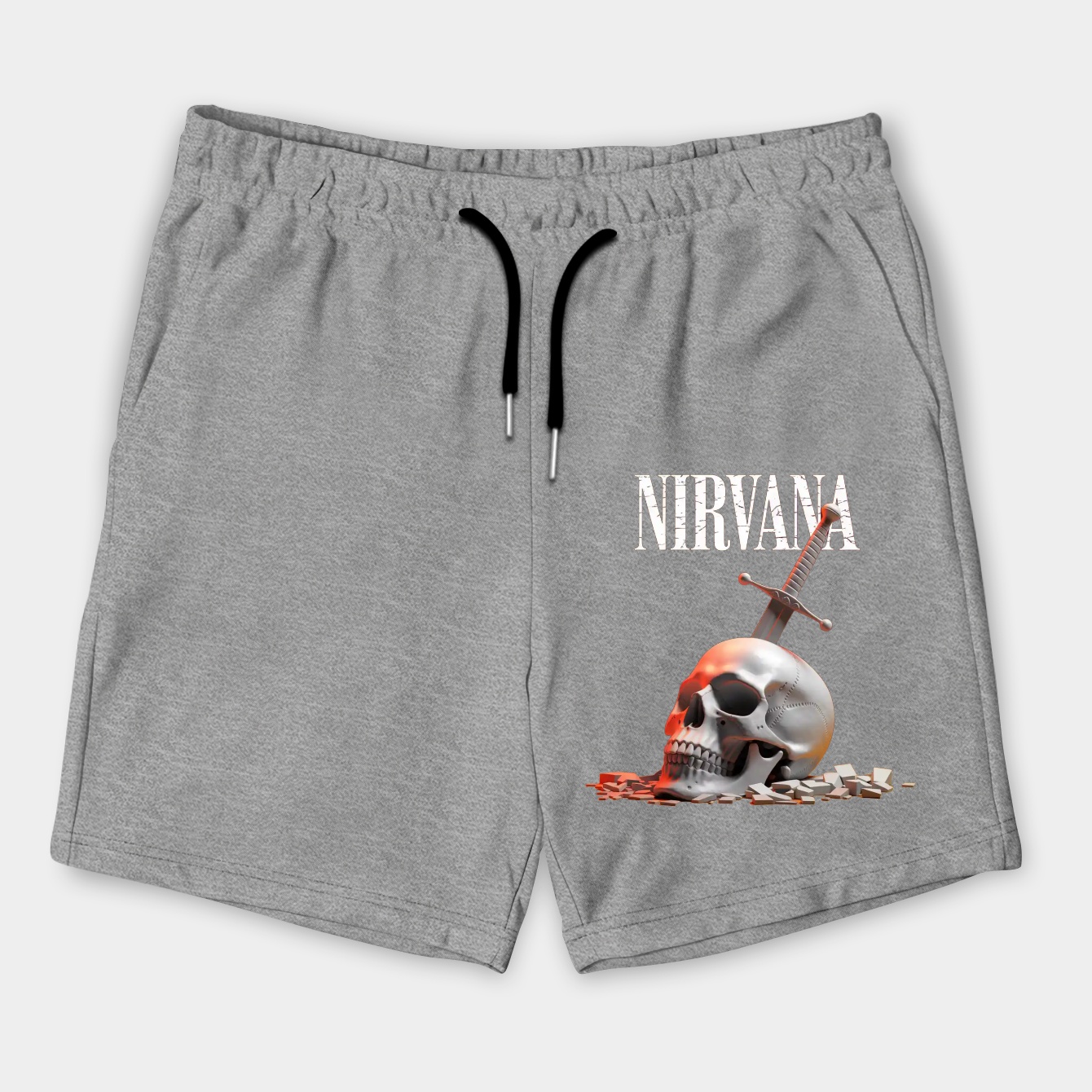 Nirvana Skull Sword Men's Shorts