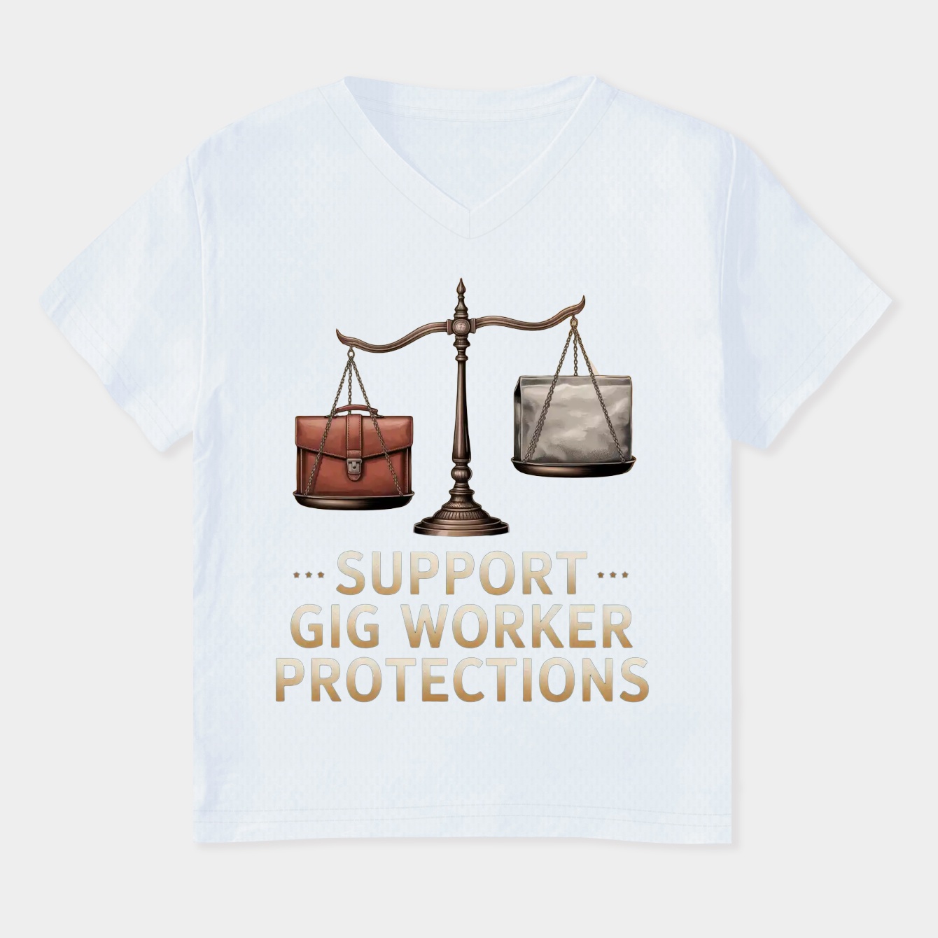 Balance for Gig Worker Rights Women's Plus Size V-Neck T-Shirt