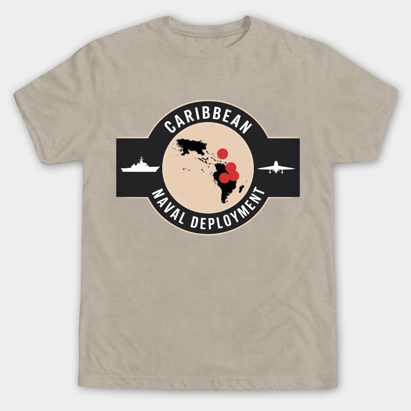 Caribbean Naval Deployment Emblem Men's Big & Tall T-shirt