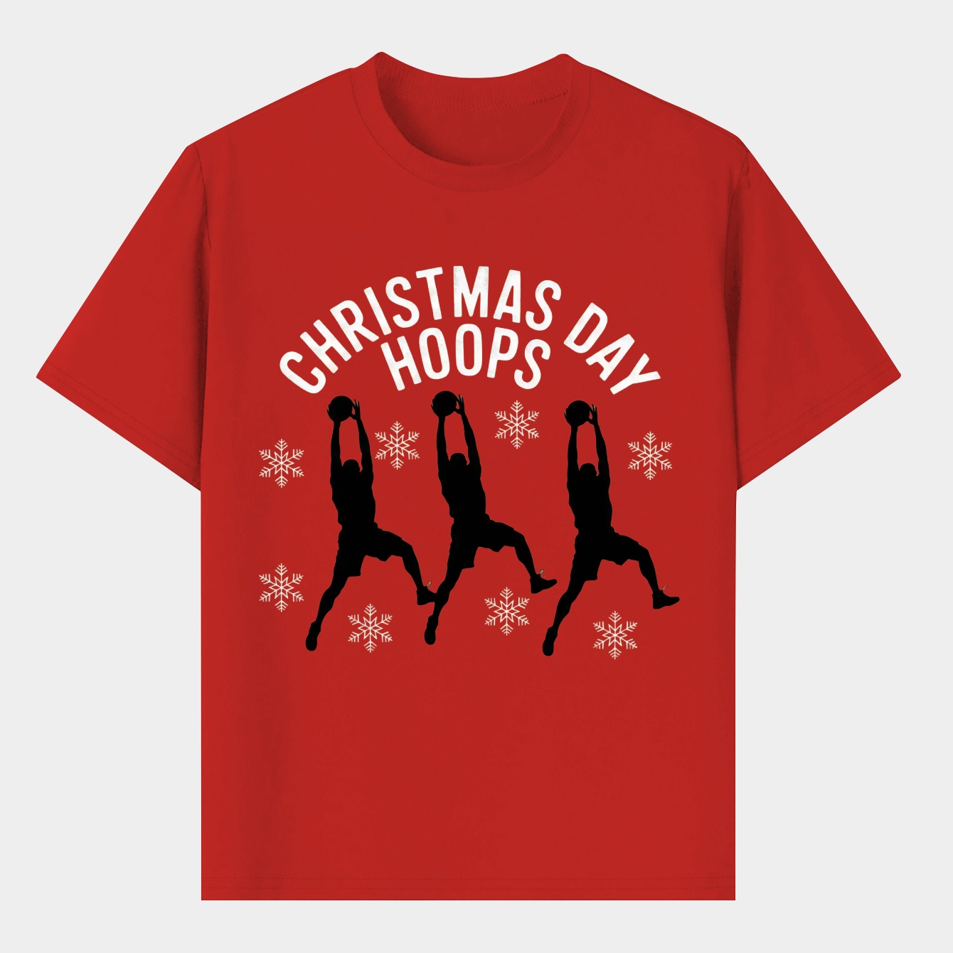 Christmas Hoops Snowflake Slam Men's T-Shirt