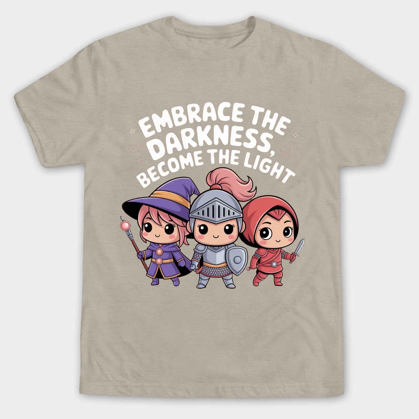Chibi RPG Heroes: Light and Shadow Men's Big & Tall T-shirt