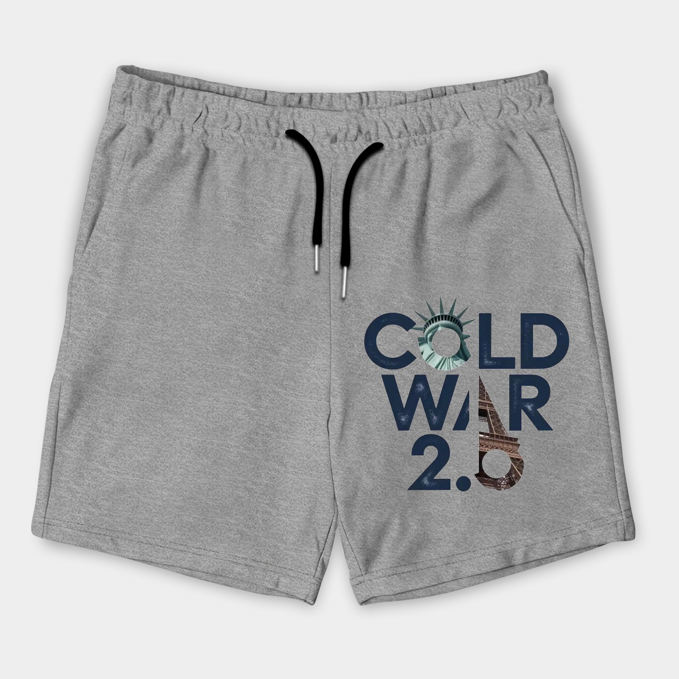 Cold War Rift: Liberty vs Eiffel Men's Shorts