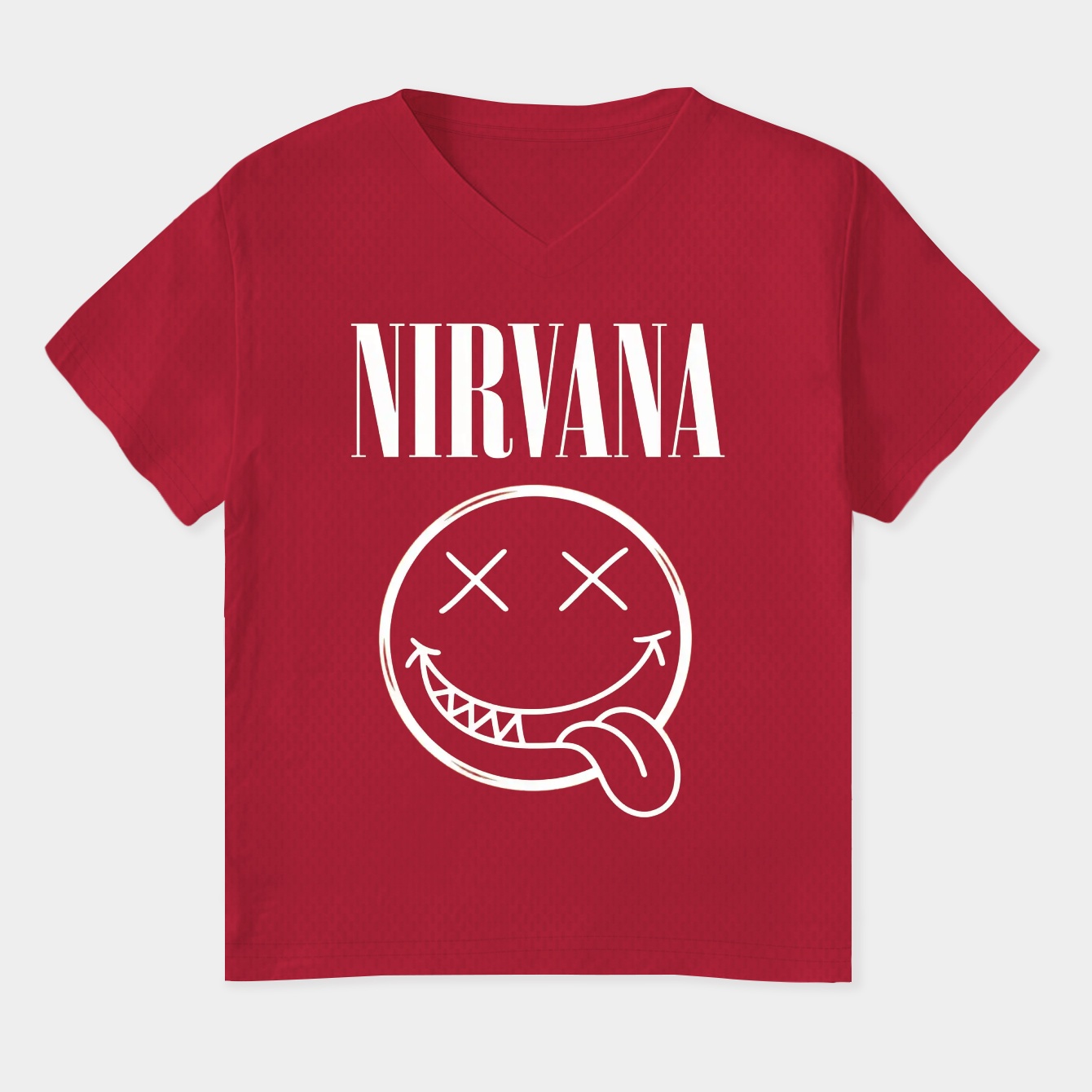 NIRVANA Logo Design Women's Plus Size V-Neck T-Shirt