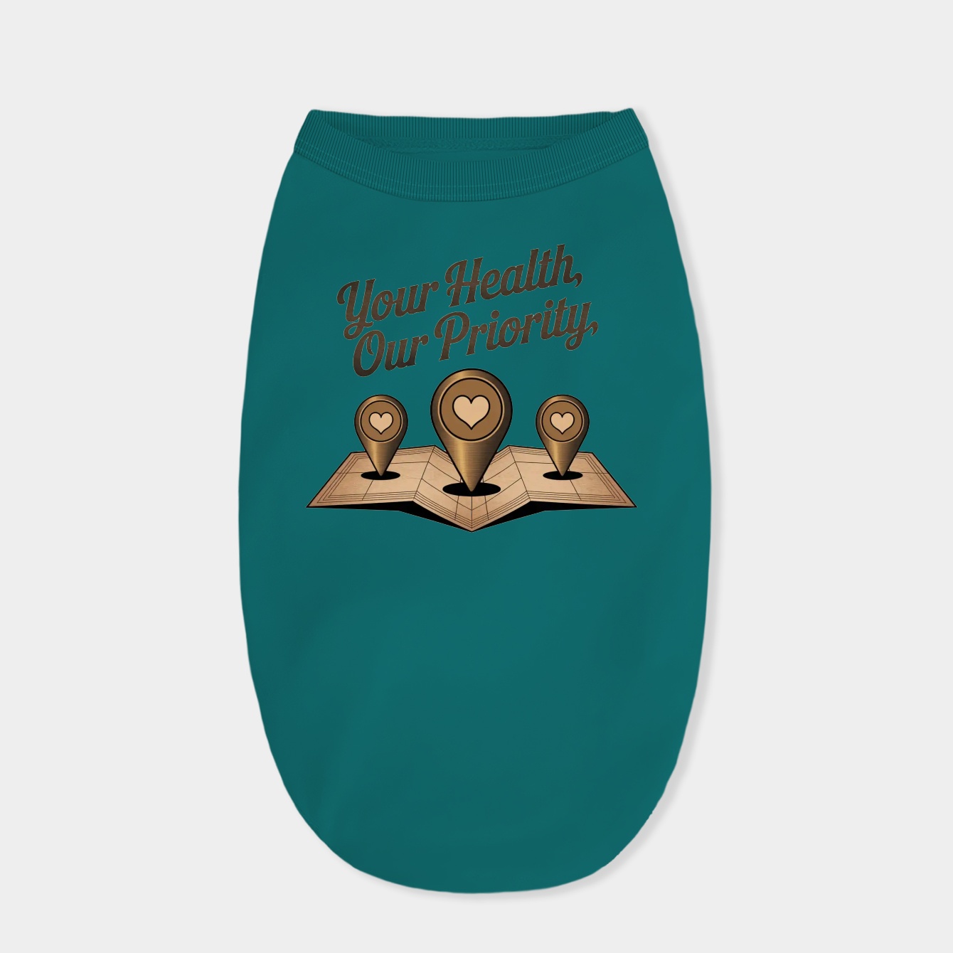 Your Health, Our Priority Map Dog Shirt