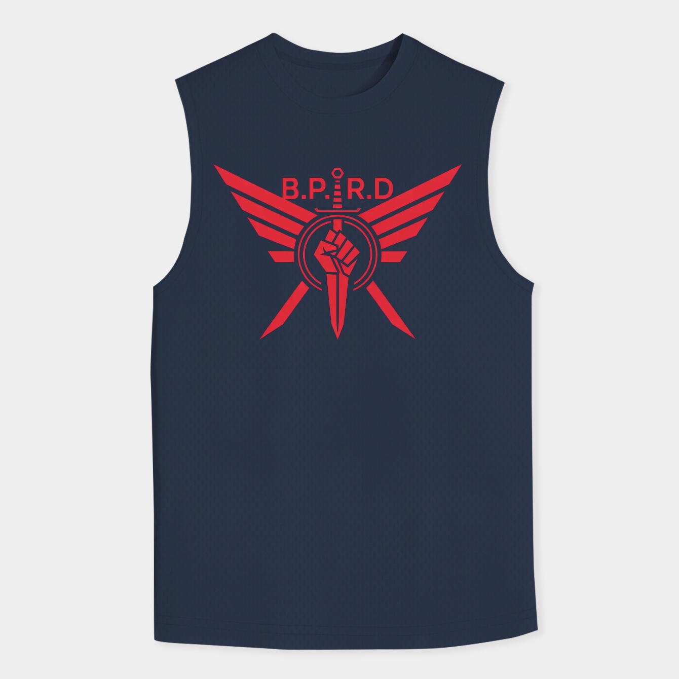 BPRD Red Emblem Design Men's Big & Tall Tank Top