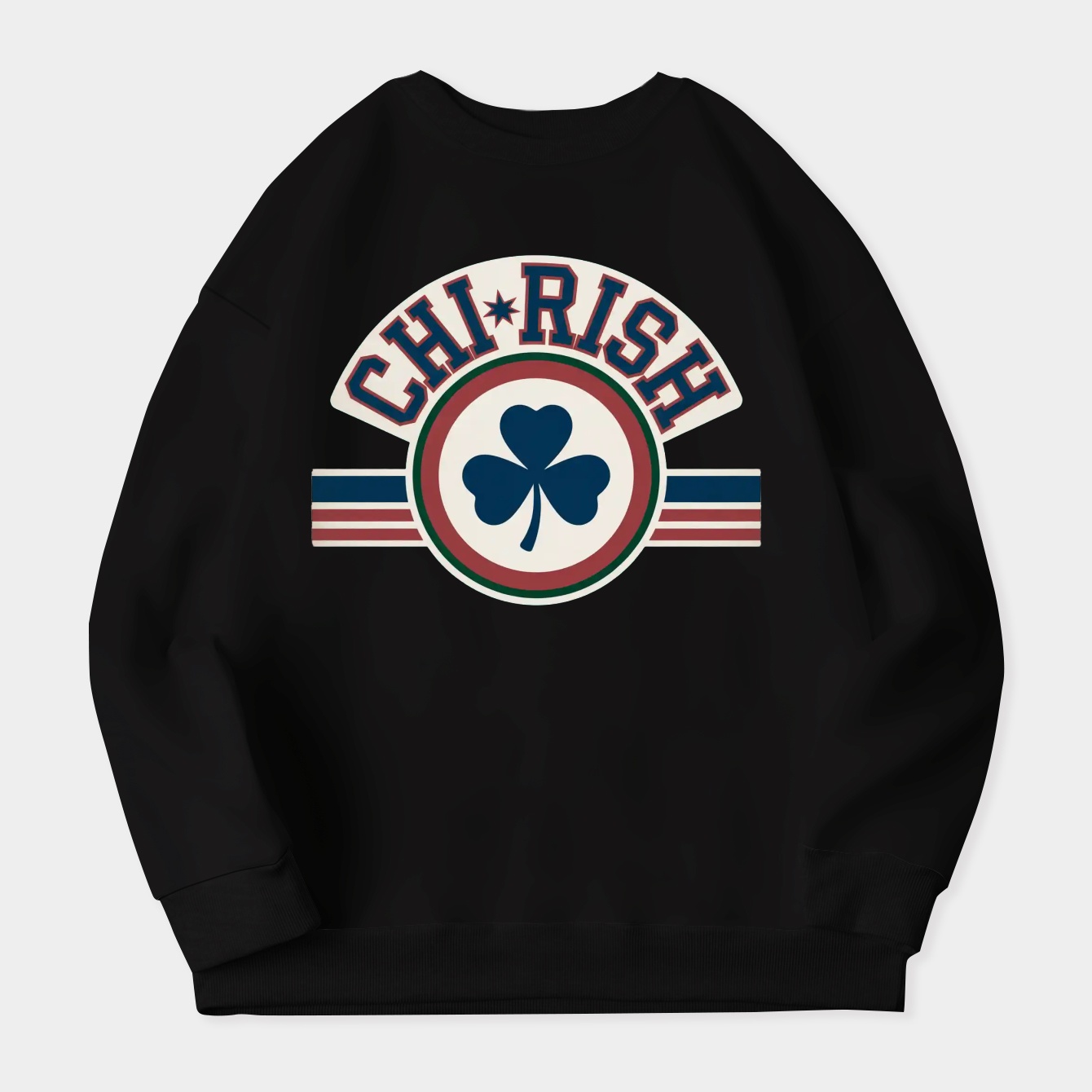 CHI-RISH Shamrock Emblem Women's Crewneck Sweatshirt