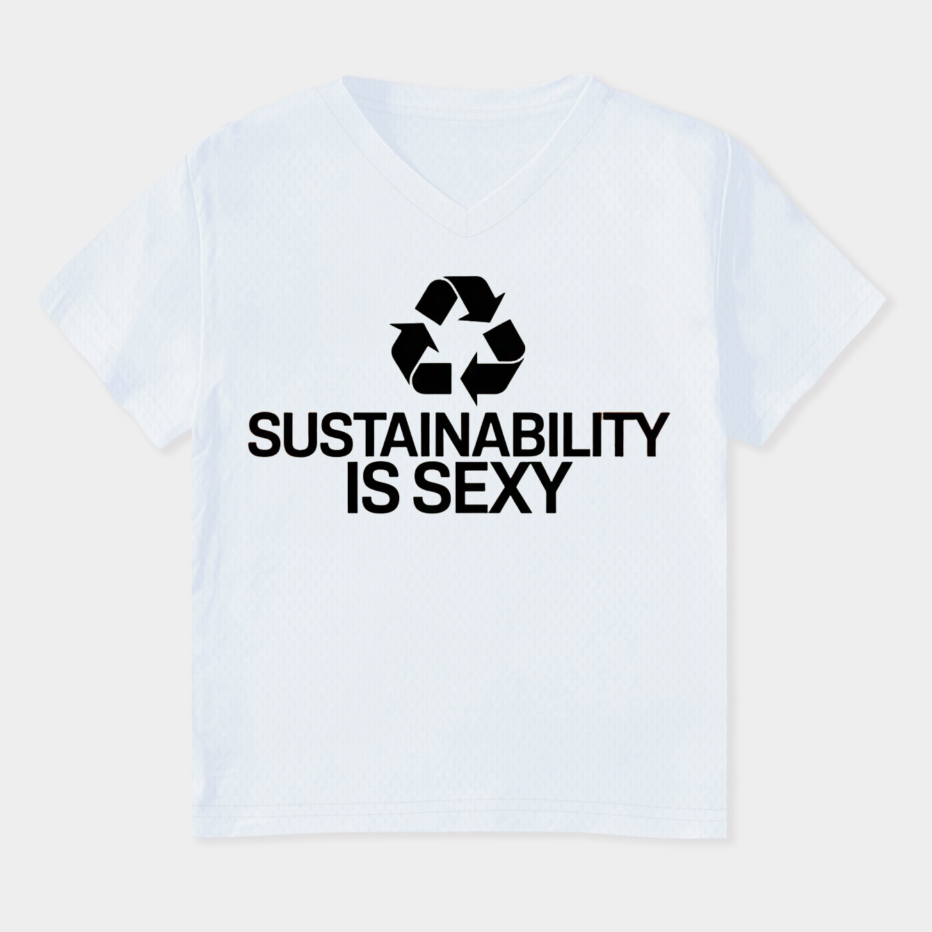 Sustainability Is Sexy Bold Statement Women's Plus Size V-Neck T-Shirt