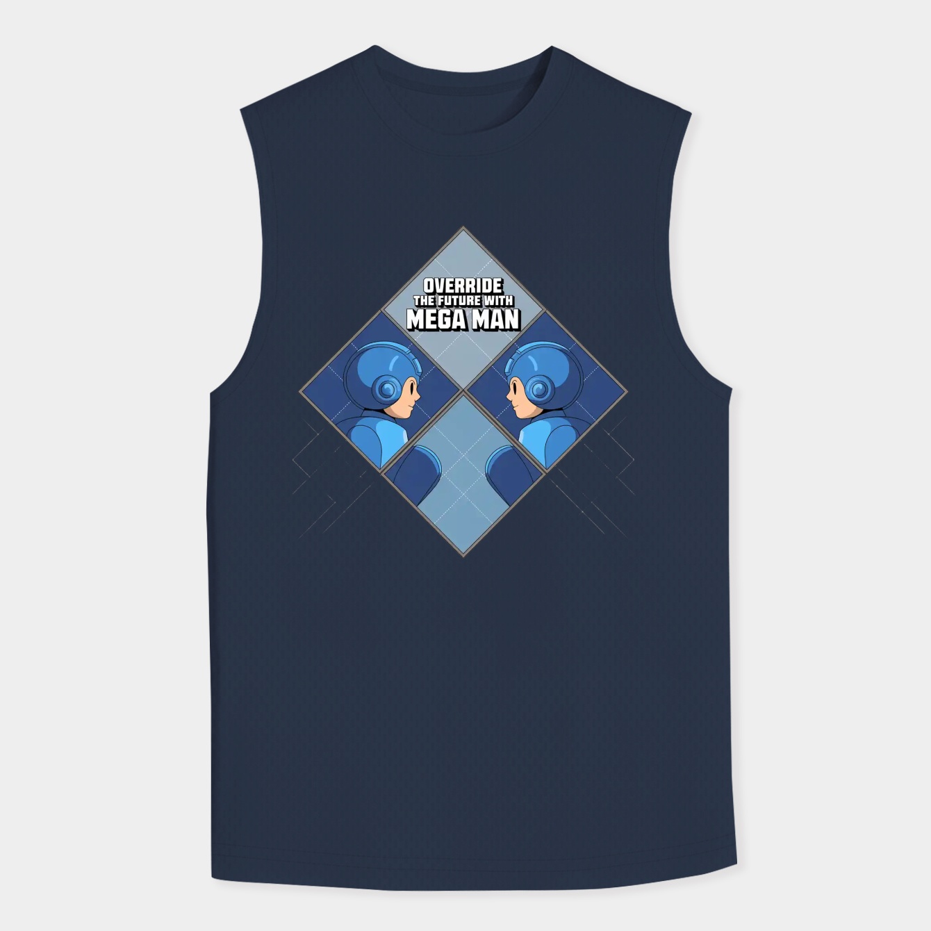 Override the Future X Mega Man Men's Big & Tall Tank Top