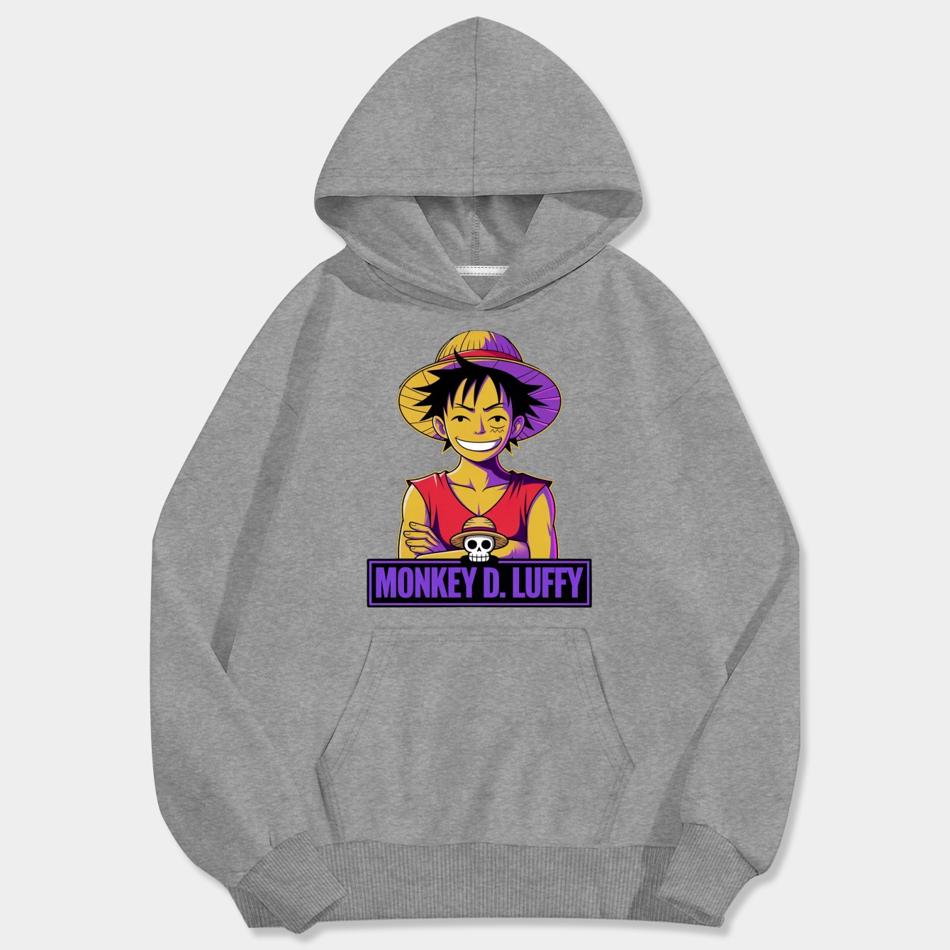 WPAP Monkey D Luffy Men's Big & Tall Hoodie