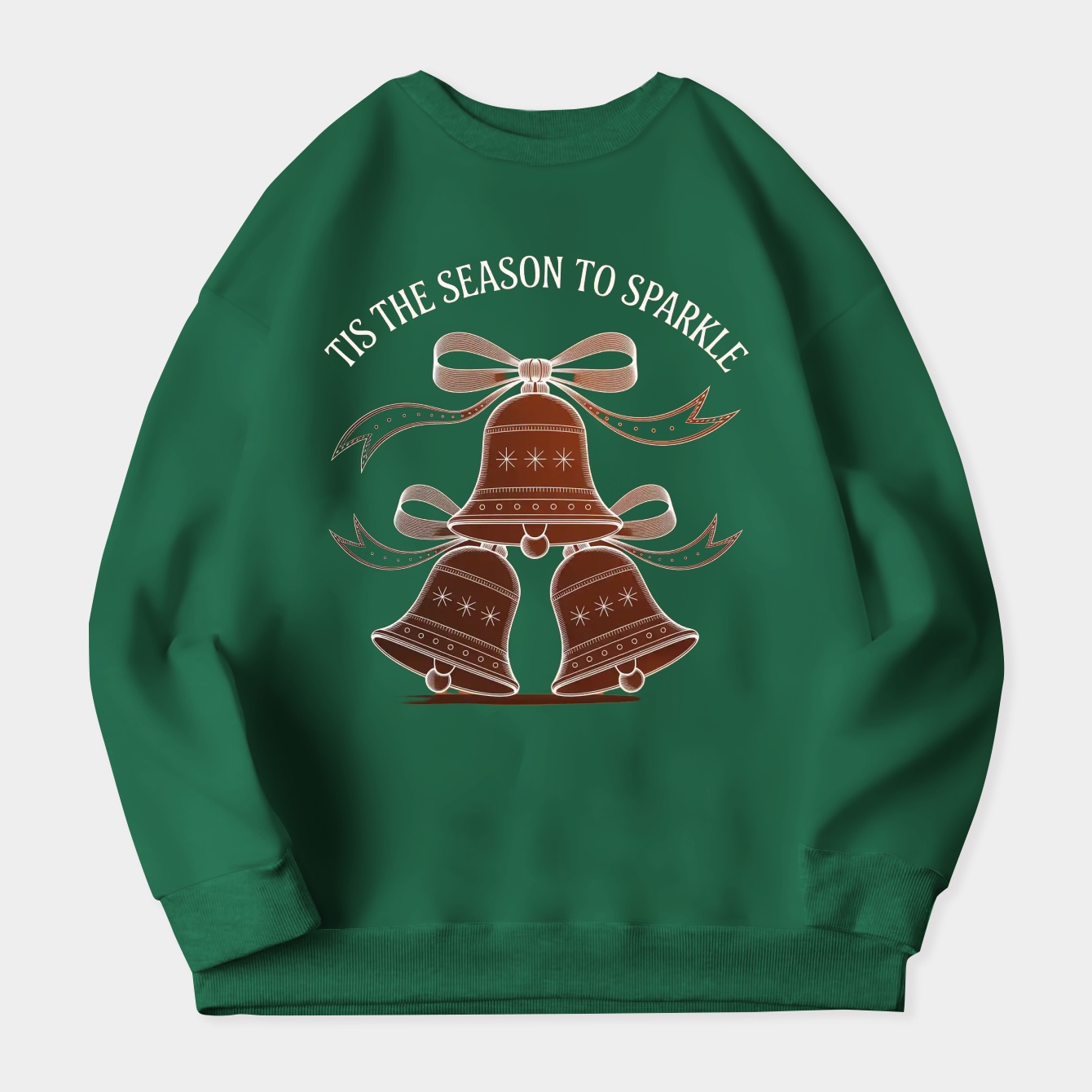 Tis the Season to Sparkle Bells Women's Plus Size Sweatshirt