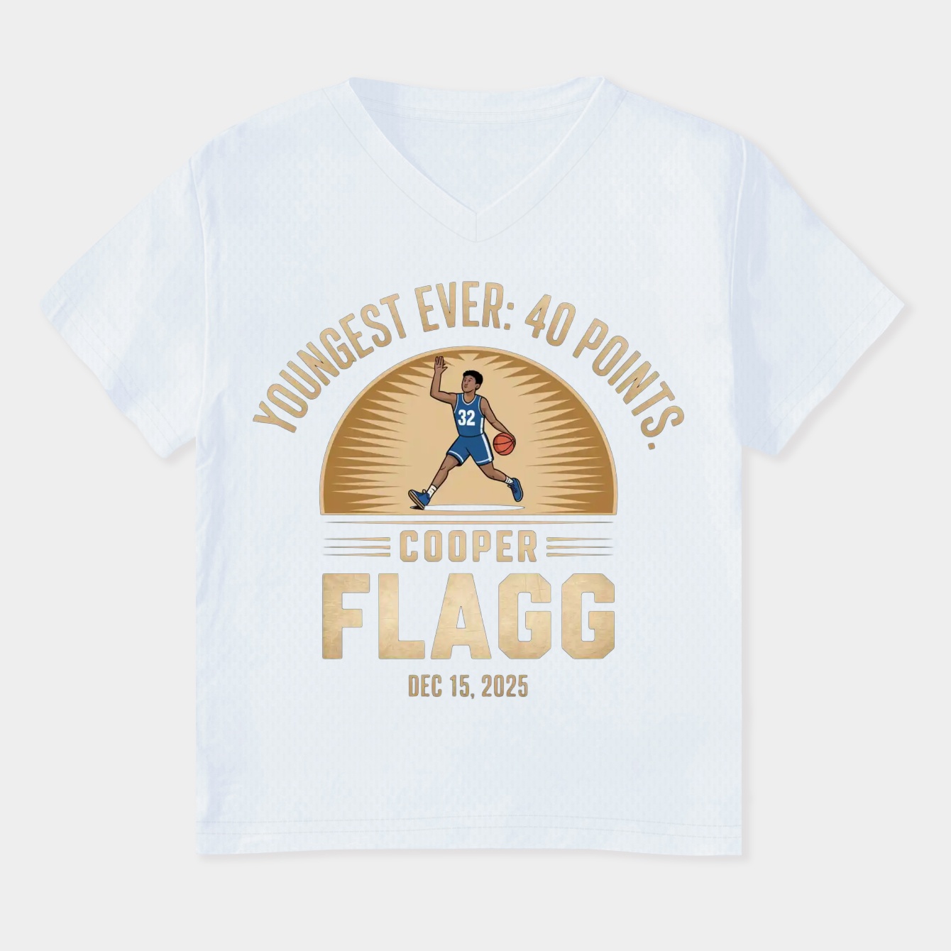 Youngest Ever: Flagg’s 40-Point Triumph Women's Plus Size V-Neck T-Shirt