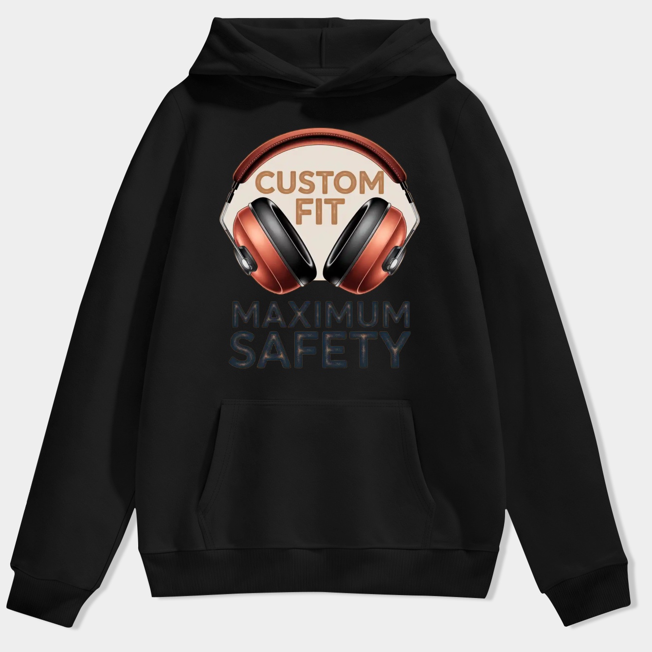 Vintage Earmuffs Custom Safety Men's Hoodie