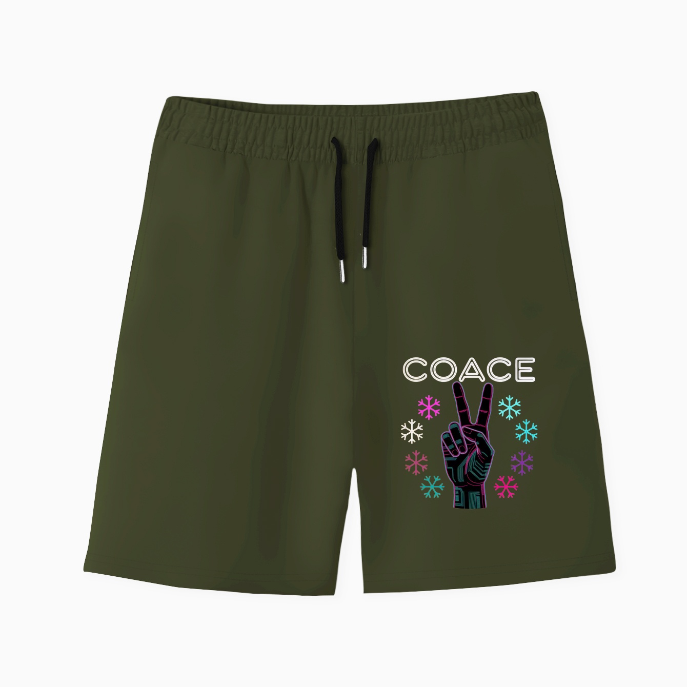 Cyber Coach Peace Neon Snowflakes
