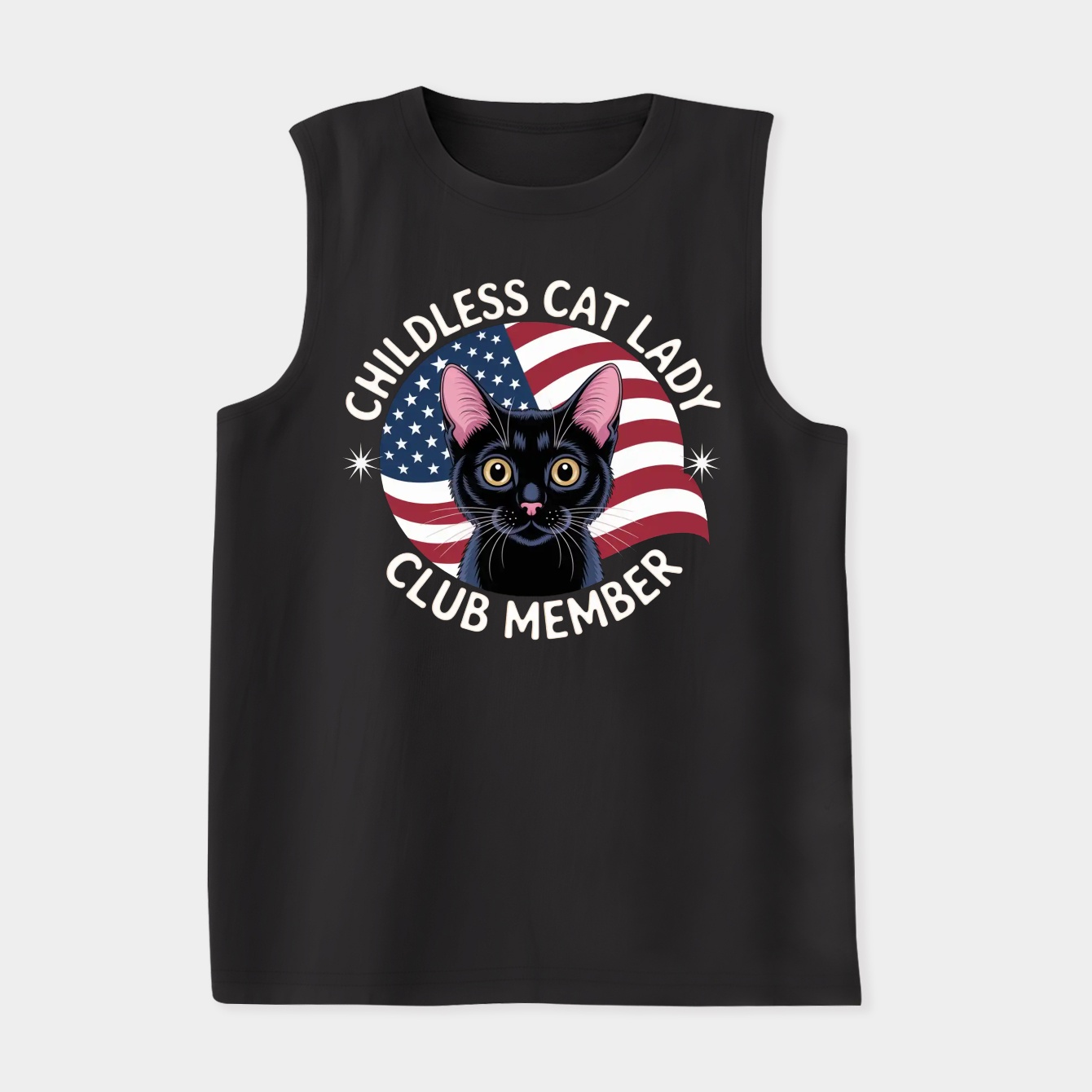 Childless Cat Lady Club Member, Anti-JD Vance, Kamala Harris For President 2024 Women's Soft Tank Top