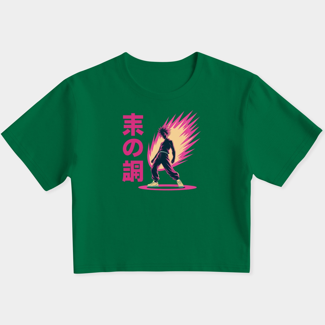 okarun neon energy character Women's Slim Fit Baby Tee