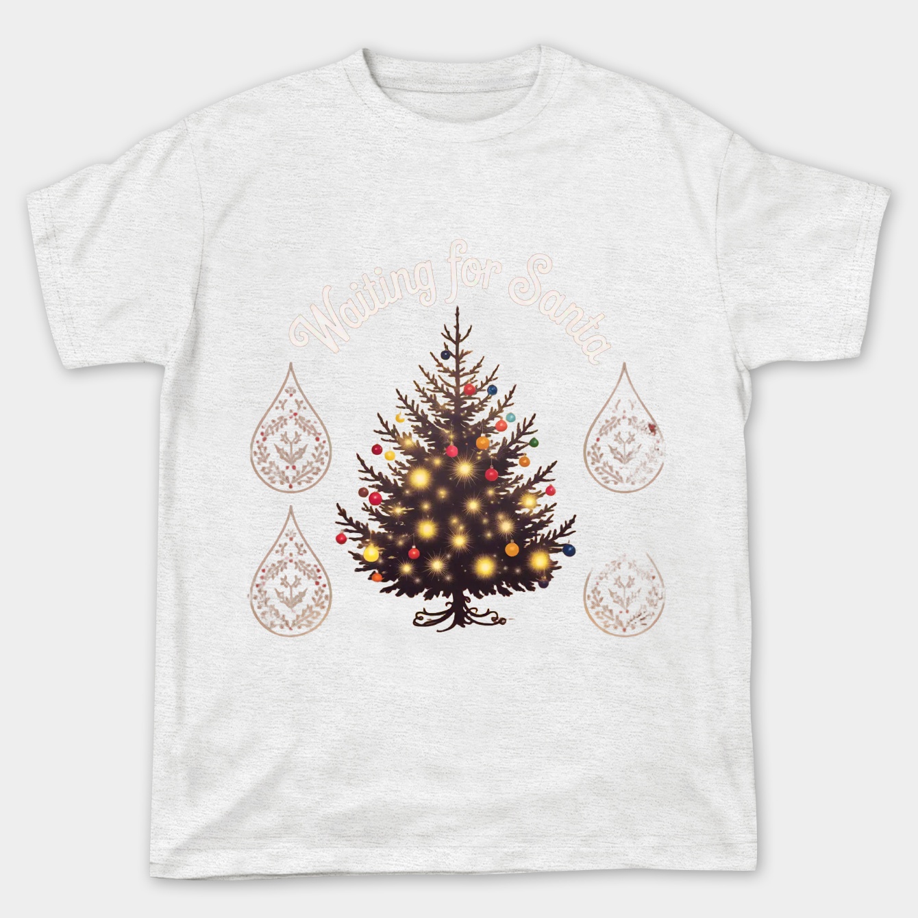 Waiting for Santa Christmas Tree Women's Plus Size T-shirt