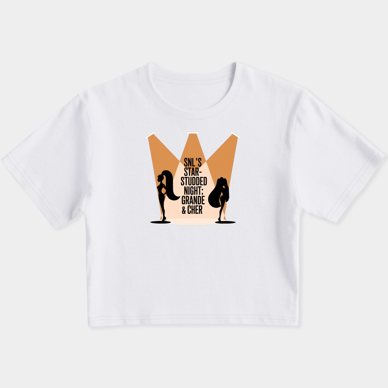 SNL Icons: Grande & Cher Night Women's Slim Fit Baby Tee