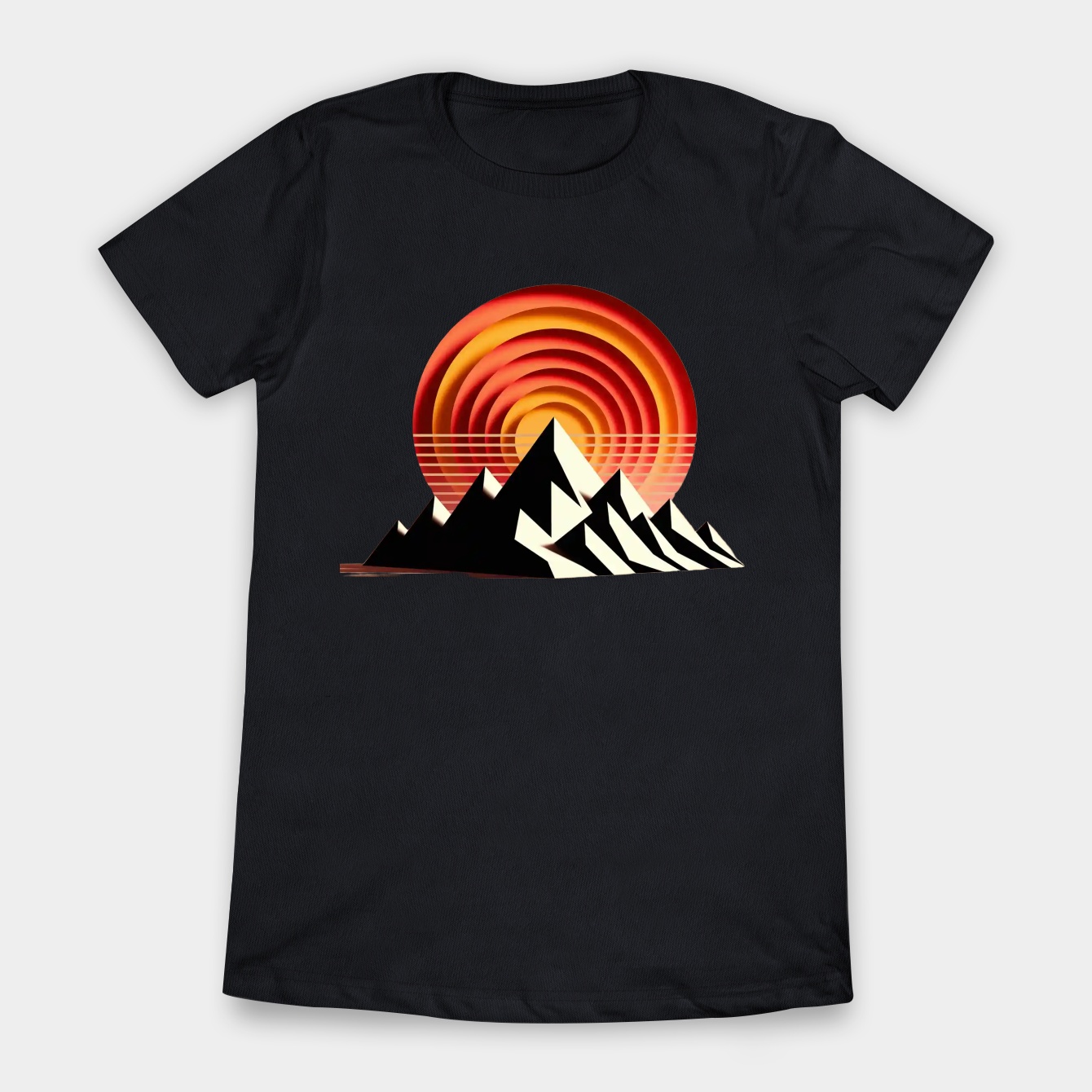 Twilight Peaks – Round Sunset Women's T-Shirt