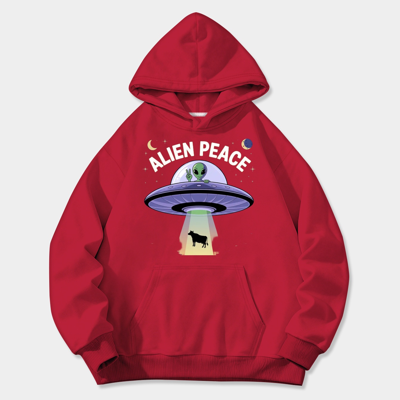Alien Peace Encounter Women's Plus Size Hoodie