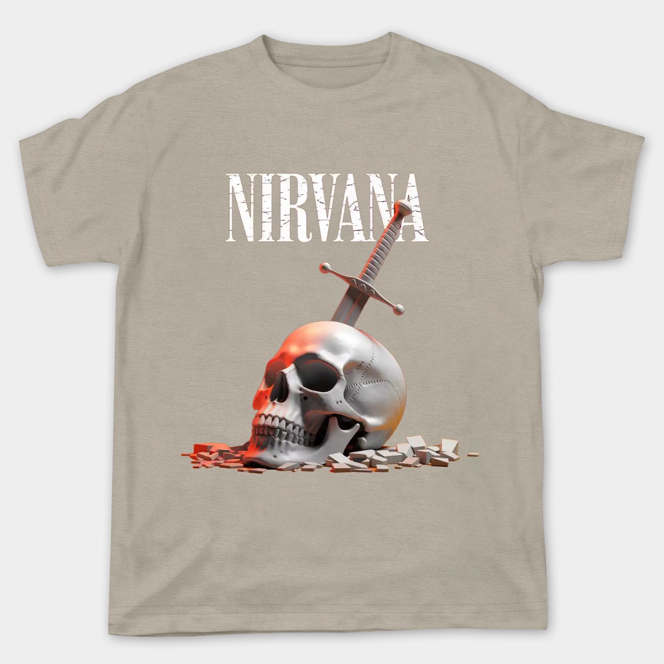 Nirvana Skull Sword Women's Plus Size T-shirt