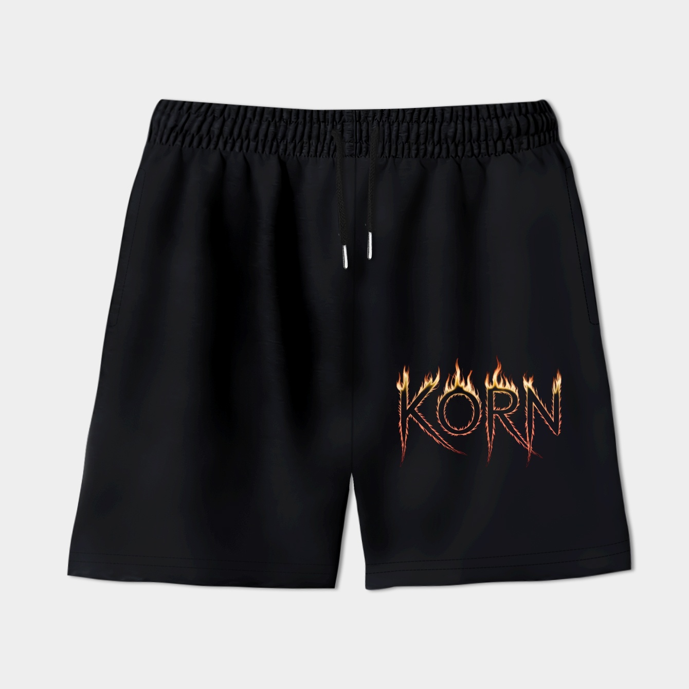 Korn Burning Flame Text Women's Shorts