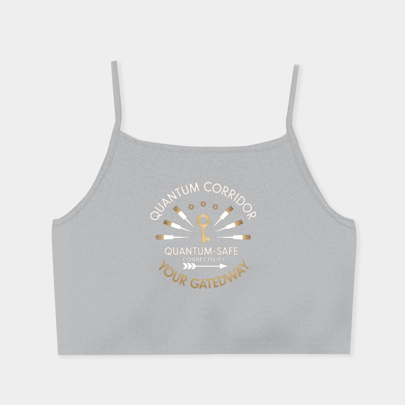 Quantum Corridor: Vintage Cyber Gateway Women's  Spaghetti Strap Tank Top