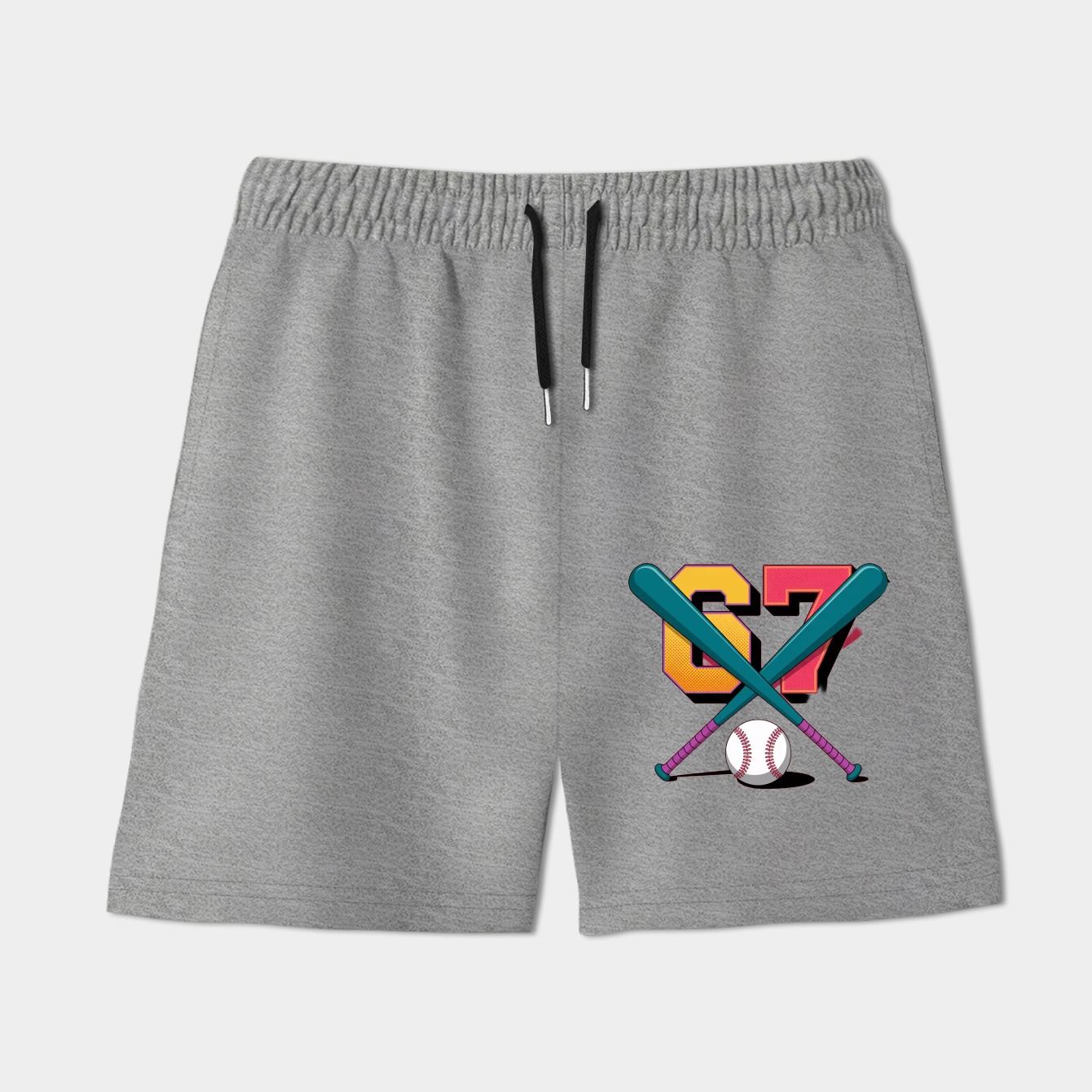 67 Meme Baseball Design Women's Shorts