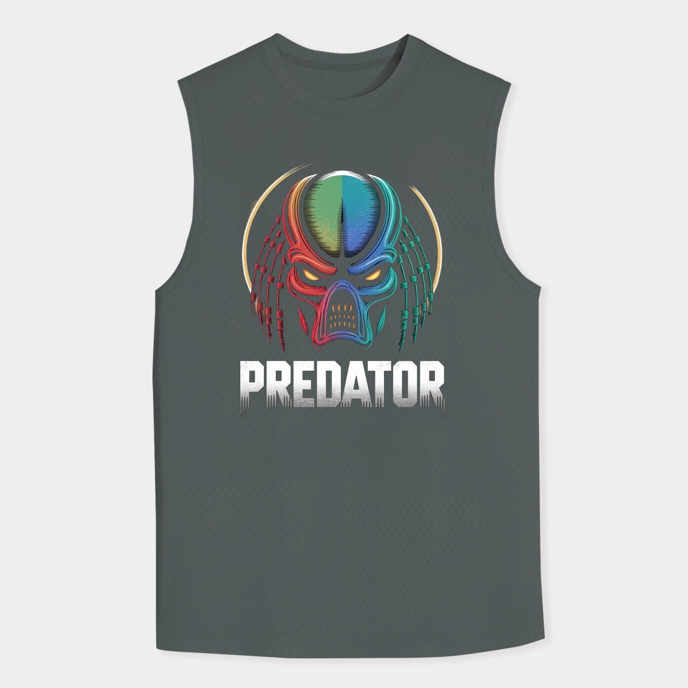 Alien Predator Circle Pose Men's Big & Tall Tank Top