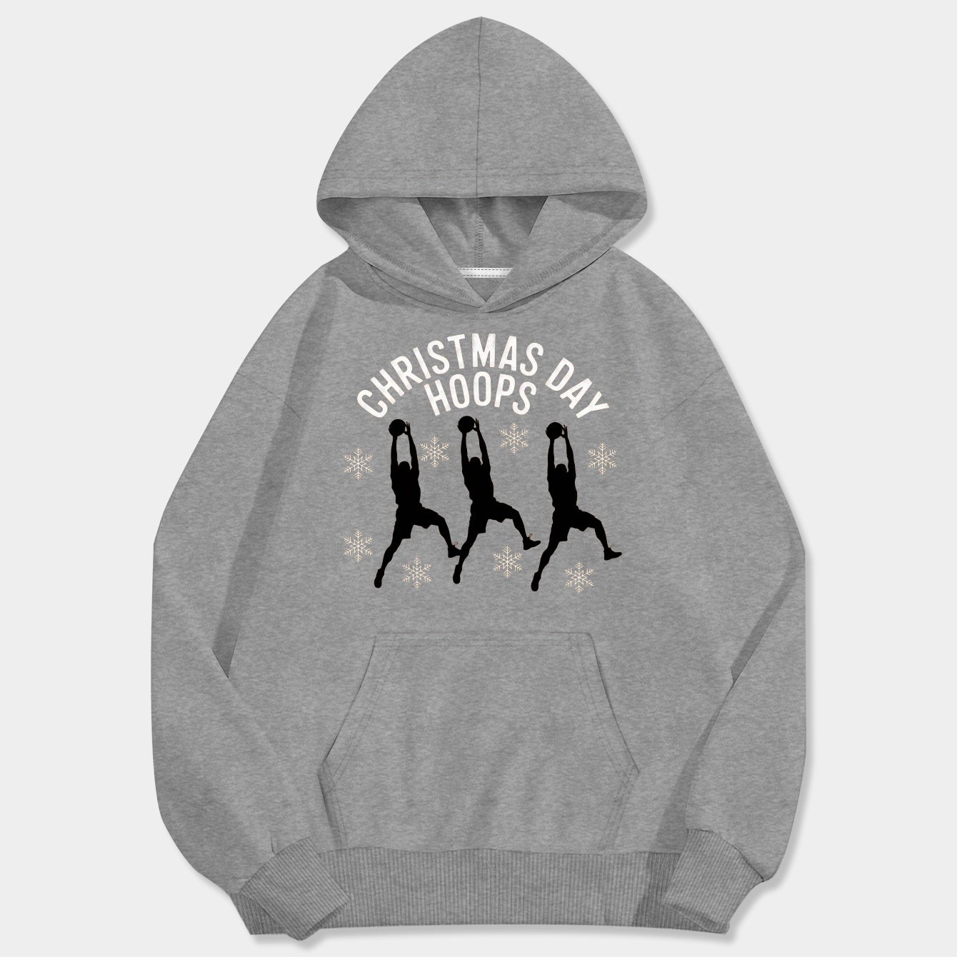 Christmas Hoops Snowflake Slam Men's Big & Tall Hoodie