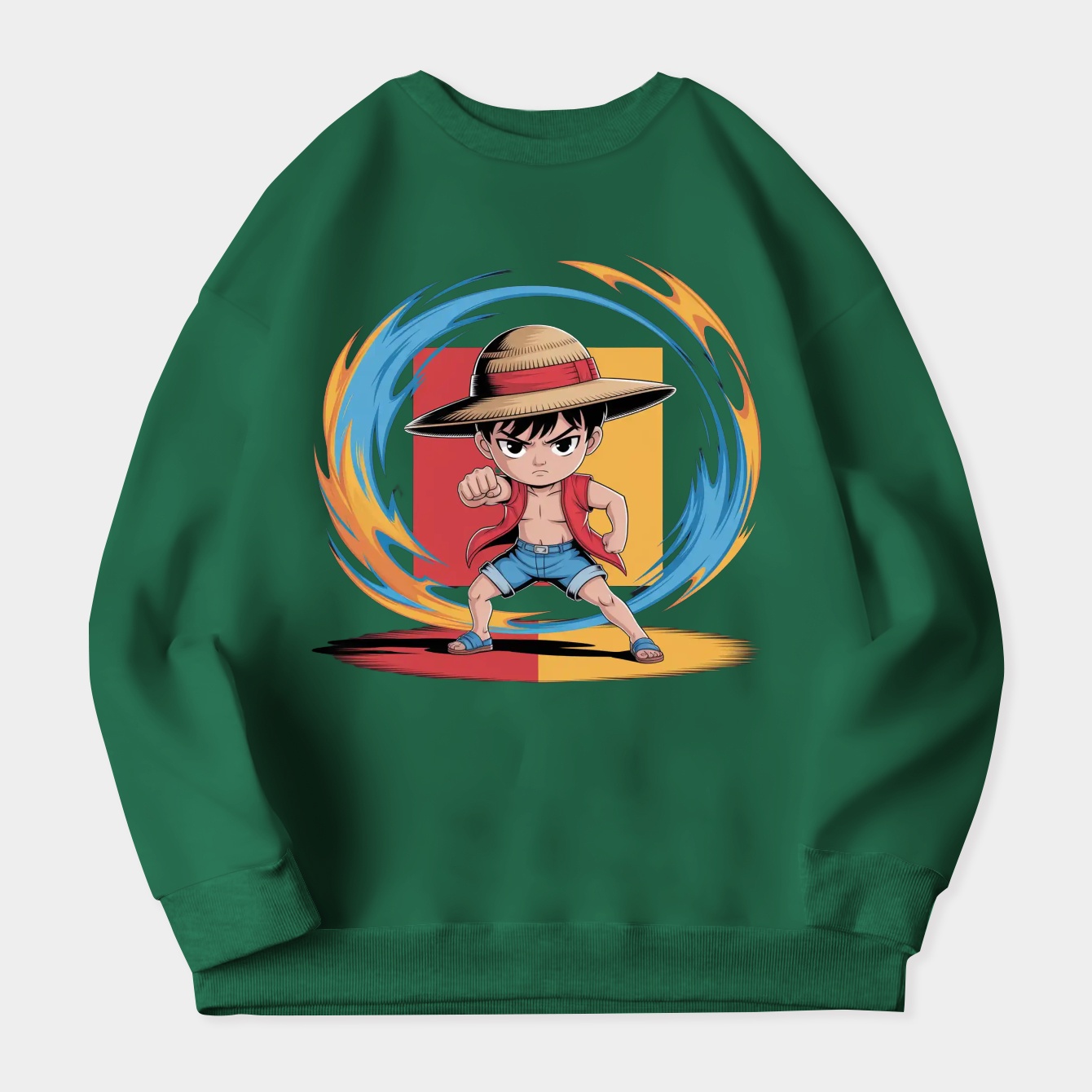 monkey D luffy adventure spirit Women's Plus Size Sweatshirt