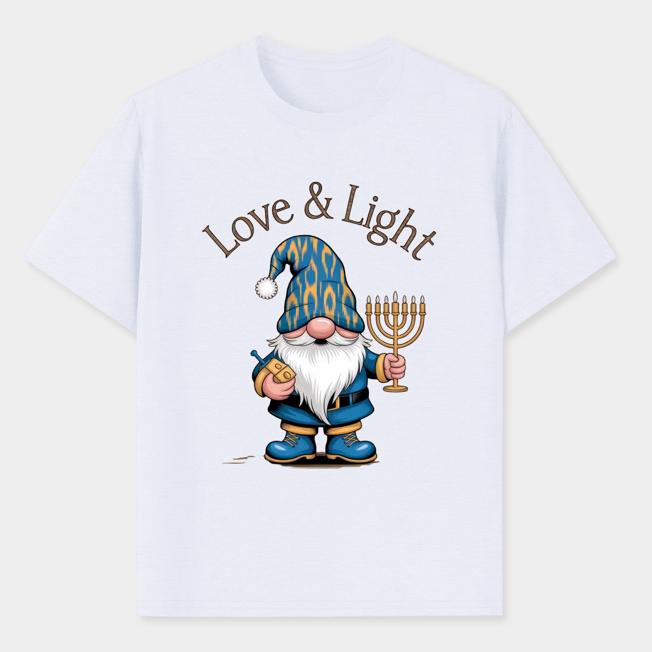 Hanukkah Gnome Love & Light Men's Performance Athletic T-Shirt