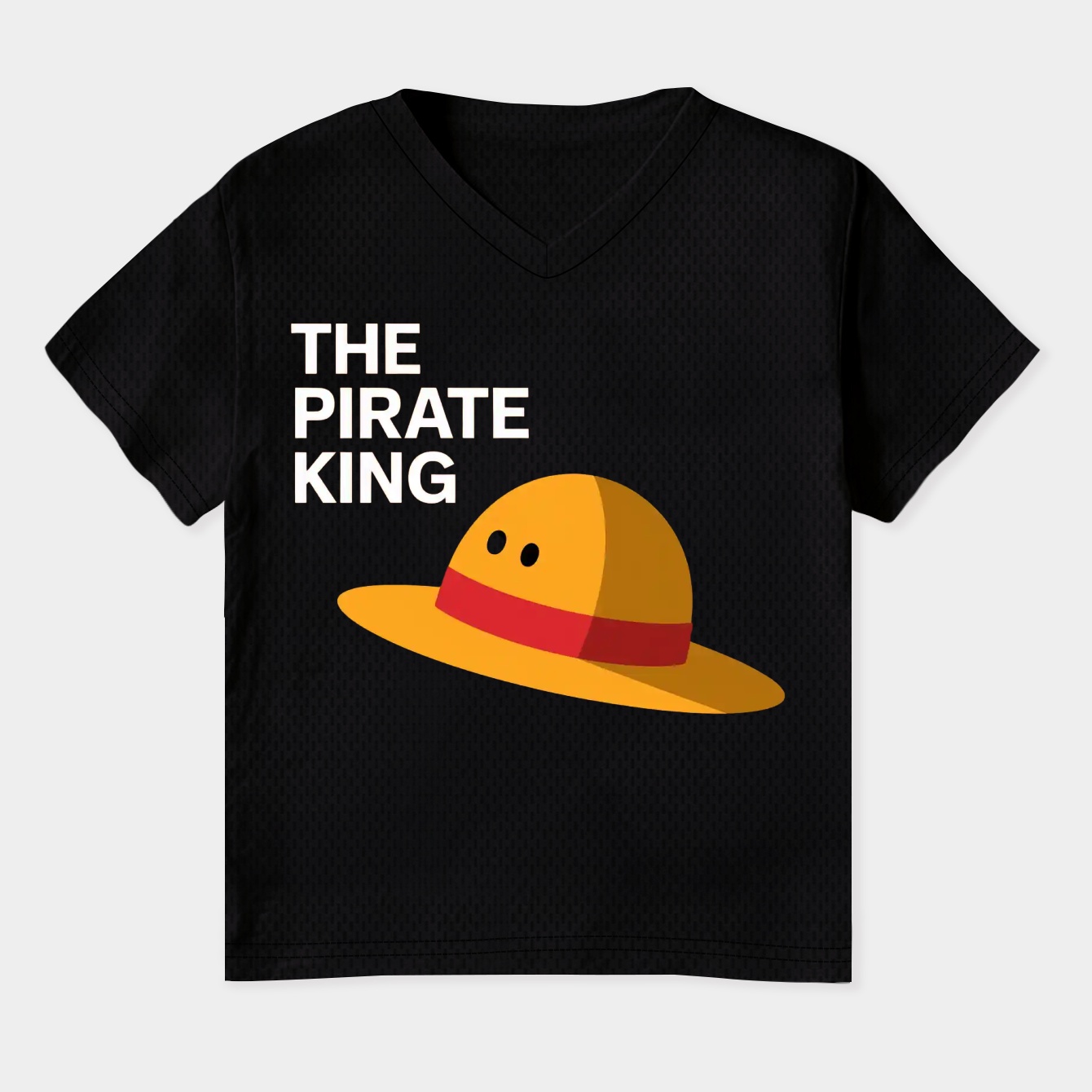 The Pirate King Minimalist Straw Hat One Piece Inspired Women's Plus Size V-Neck T-Shirt