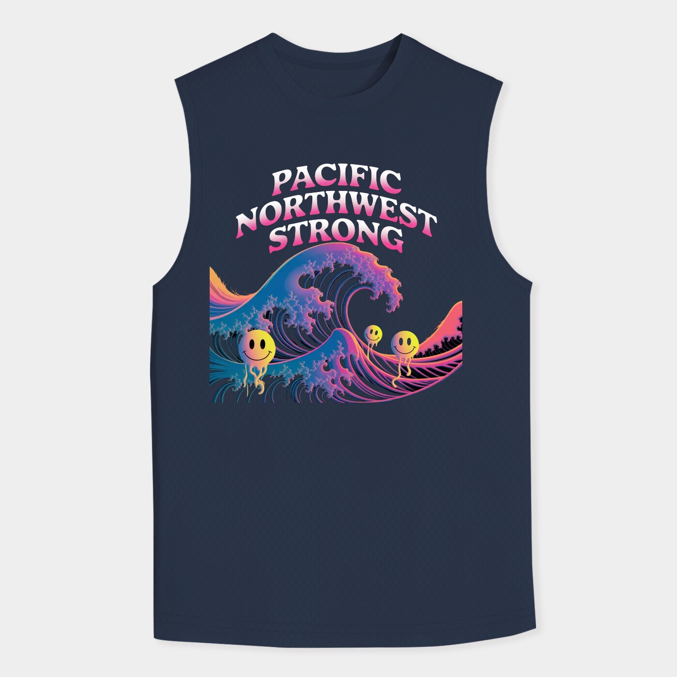 Pacific Northwest Psychedelic Wave Men's Big & Tall Tank Top